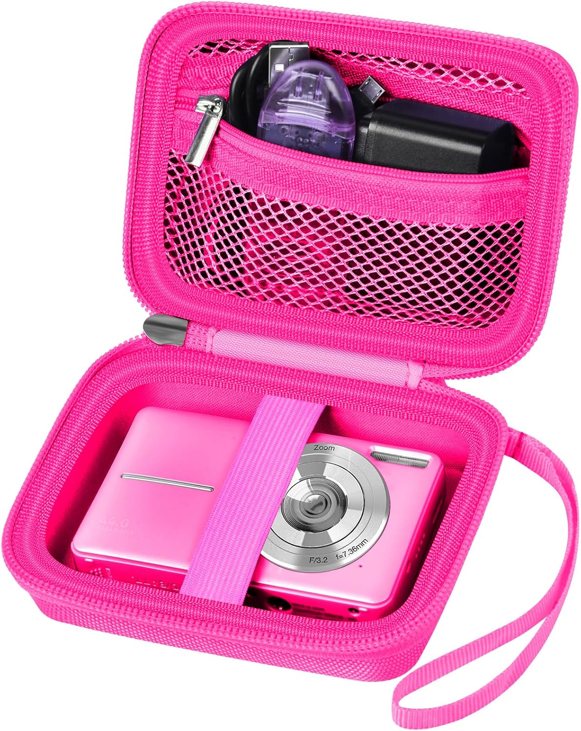 Digital Camera Case Compatible with VAHOIALD FHD 1080P/ for CAMKORY Digital Point and Shoot/for KODAK PIXPRO FZ45-BK 16MP Vlogging/for IWEUKJLO/for Nsoela, Holder for SD Card More- (Box Only)