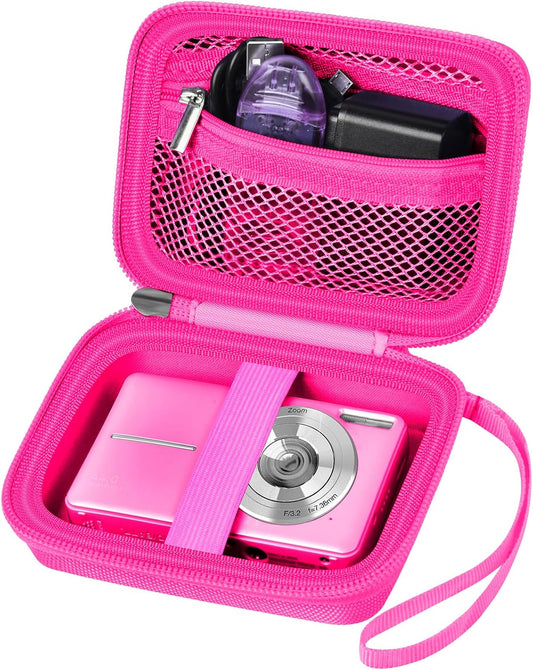 Digital Camera Case Compatible with VAHOIALD FHD 1080P/ for CAMKORY Digital Point and Shoot/for KODAK PIXPRO FZ45-BK 16MP Vlogging/for IWEUKJLO/for Nsoela, Holder for SD Card More- (Box Only)