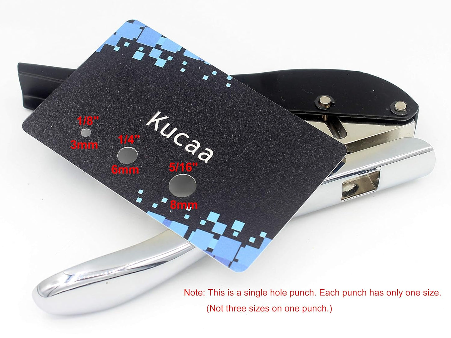 Hand-held 1/8 inch 3mm Round Metal Silver Heavy Duty Single Circle Hole Punch for ID Cards PVC Cards Badge Photos