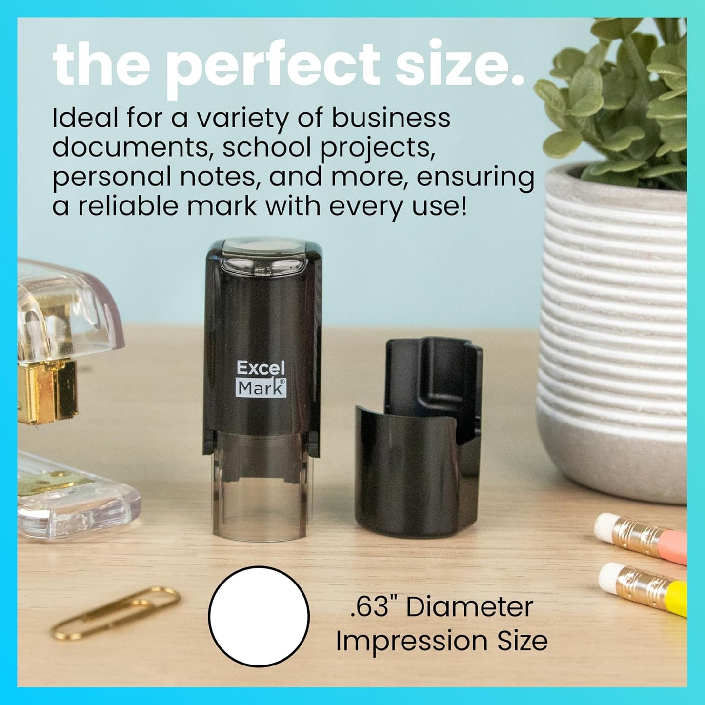 ExcelMark Self-Inking Round Teacher Stamp (Star)