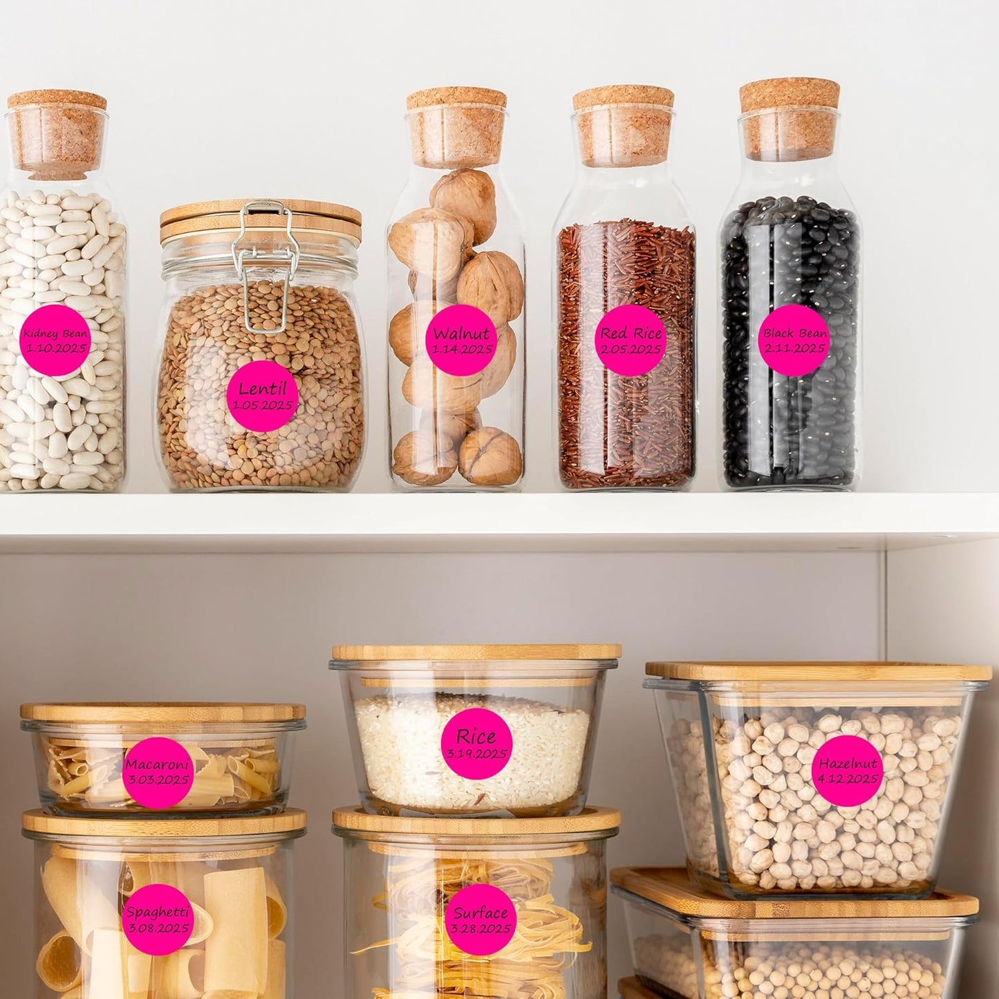 Fluorescent Pink 1 Inch Round Color Coding Labels with 4000 Dots, 4 Rolls - Bright Color Dot Stickers for File Folders, Inventory System - Highly Visible