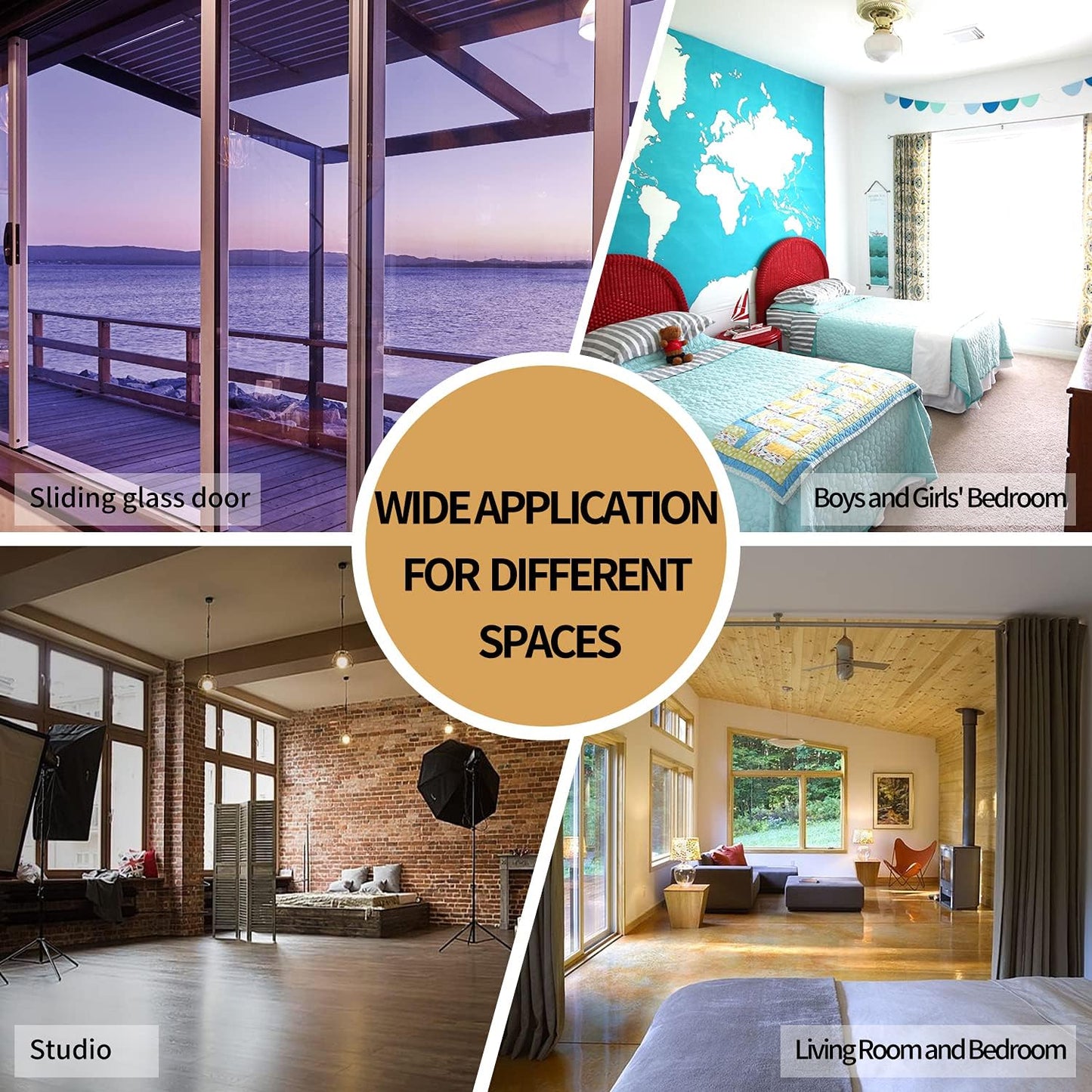 BONZER Room Divider Blackout Curtain Wide Room Darkening Total Privacy Wall Noise Reducing for Bedroom, 84L x 70W Inch (7L x 5.8W ft), 1 Panel, Cream