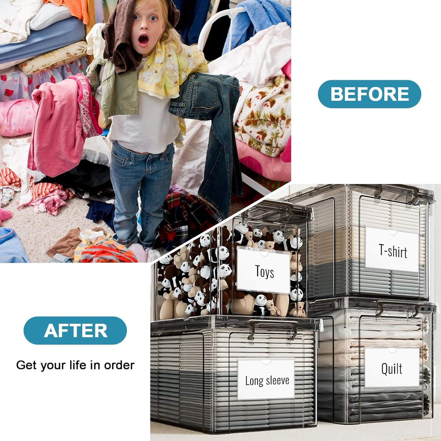 40 Pack 4" x 6" Index Card Pockets with Top Open Self-adhesive Index Card Holders Clear Plastic Labels Holders for Storage Bins, Organizing