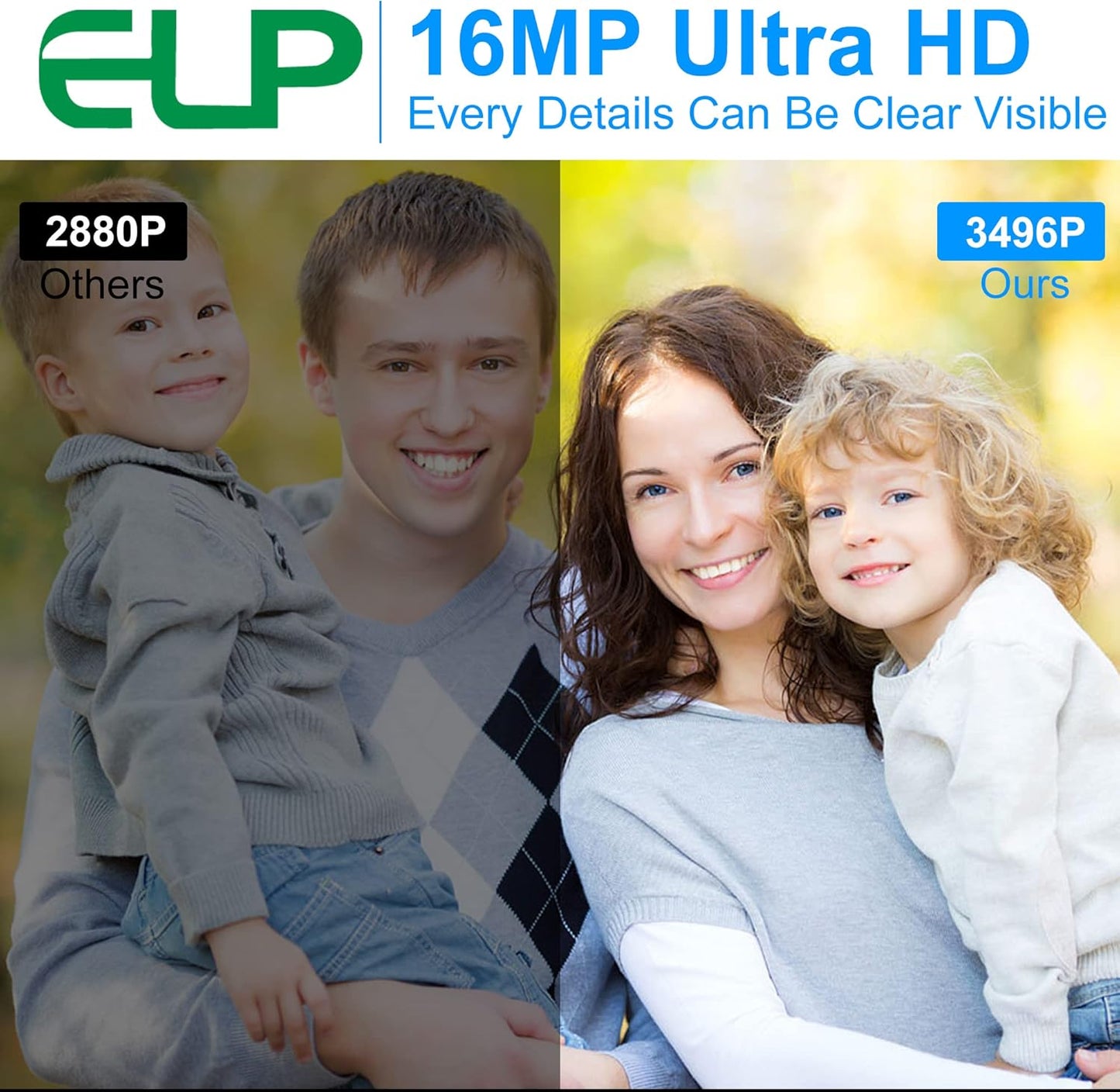 ELP 16MP Autofocus USB Camera with Metal Case - Mini UVC USB2.0 4K Webcam with 68 No Distortion Lens IMX298 Sensor for PC & Home Surveillance