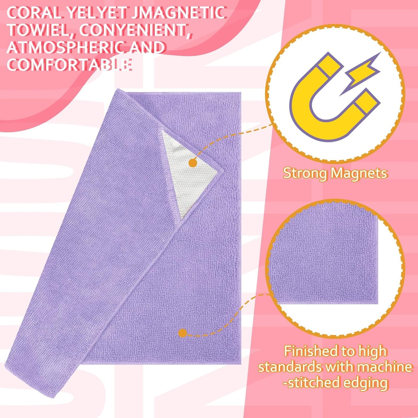 Gerrii 8 Pcs Magnetic Cleaning Cloth Dry Erasers for White Boards Compatible with Most Whiteboards Dry Erase Reusable Microfiber Cloth Eraser 12 x 12 Inch(Pastel Color)