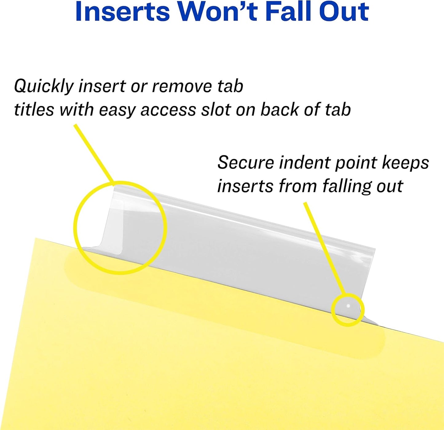 Avery Big Tab Insertable Dividers for 3 Ring Binders, 8-Tab Set, Buff Paper, Clear Tabs, 48 Sets of 11112 (11115)