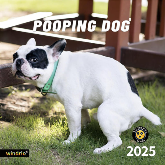 Gag Gift 2025 Wall Calendar, Funny White Elephants Funny Pooping Dogs Calendar 2025,12 Monthly Calendar, January 2025 - December 2025, 12" x 24" Opened Full Page Thick & Sturdy Paper for Organizing