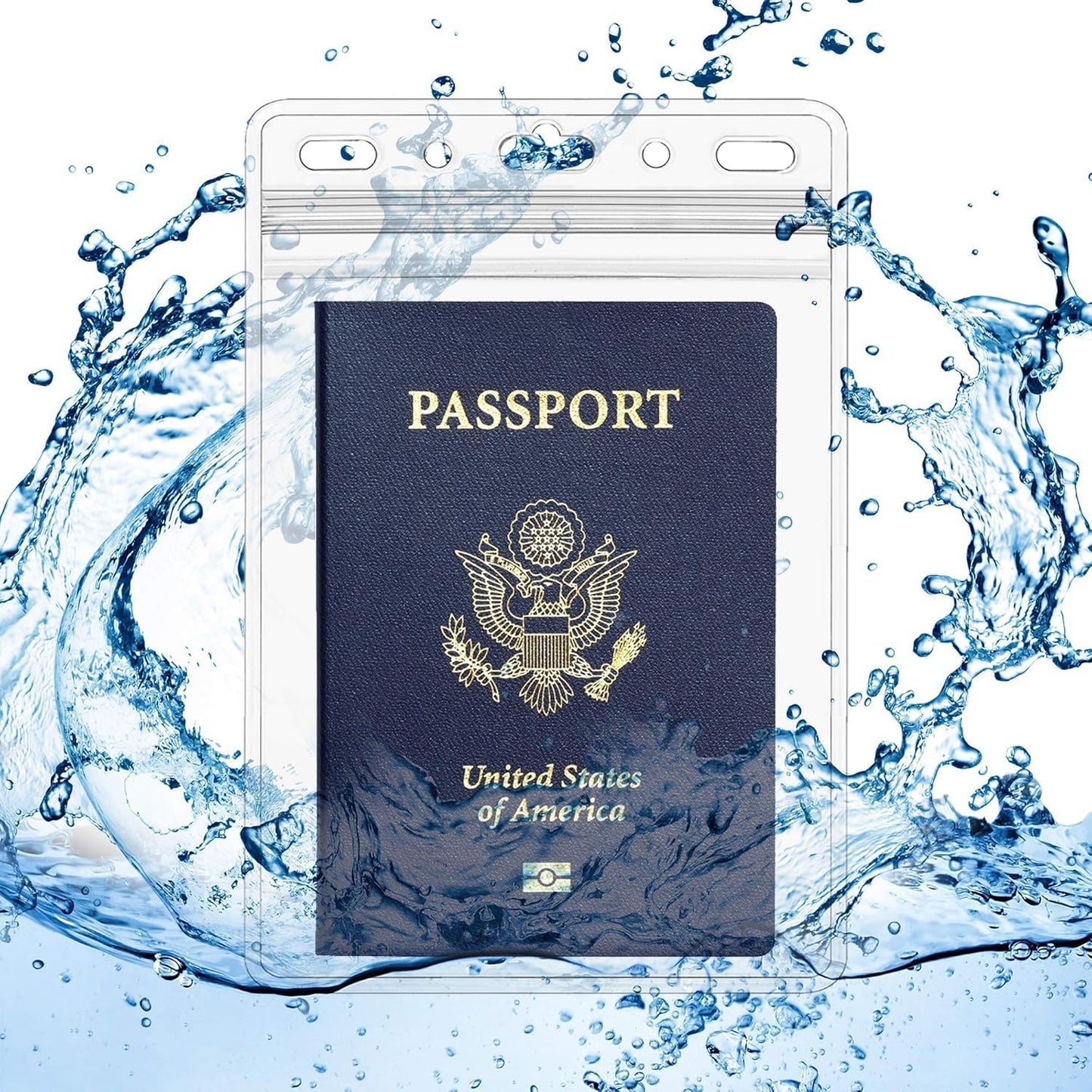 Claev Fast Seal Vertical 4x6 Passport & Card Holders (4x6 Extra Large (XXL), 250 Pack), Clear Waterproof ID Plastic Name Card Badge Holders for Travel, Conferences, Conventions