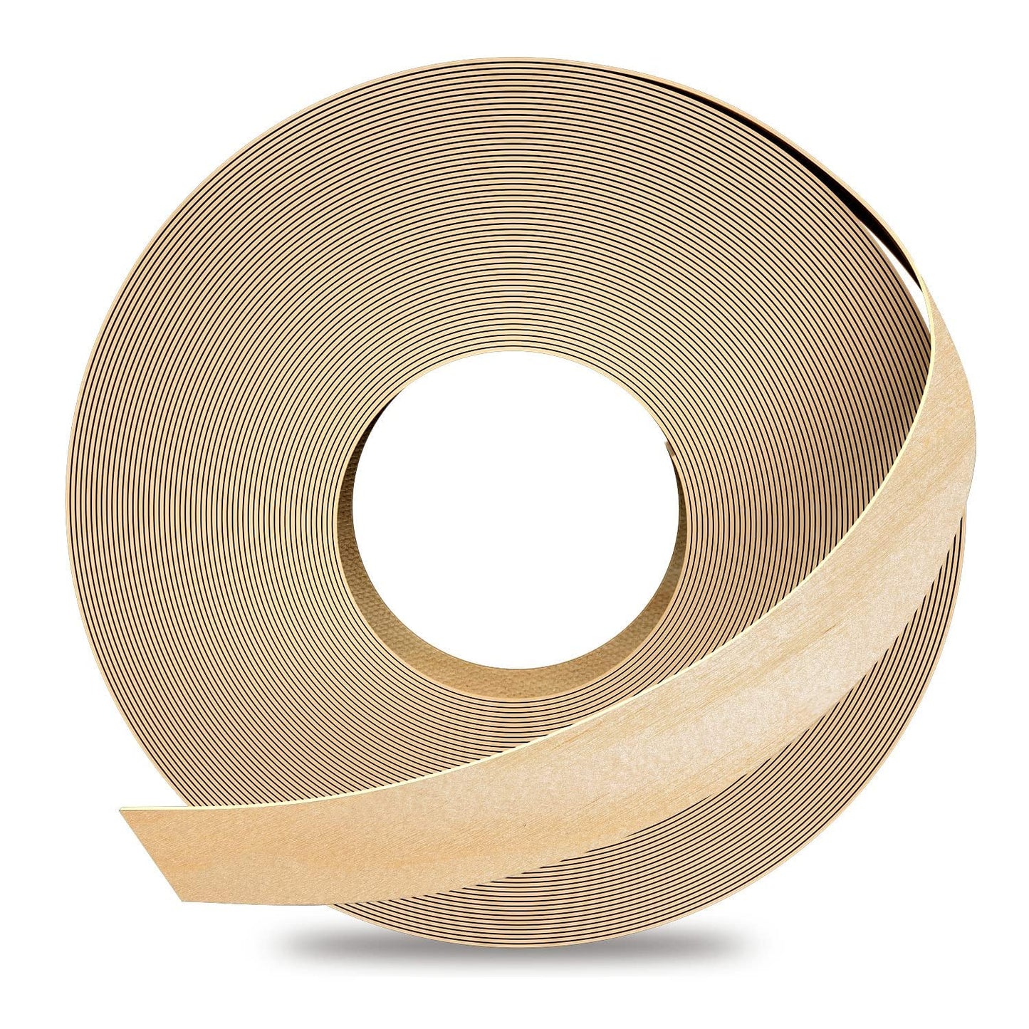 GSCIT Club Birch Edge Banding, 1/2 inch x 250ft roll of Veneer Edge Banding Preglued Flexible, Real Wood Tape Banding