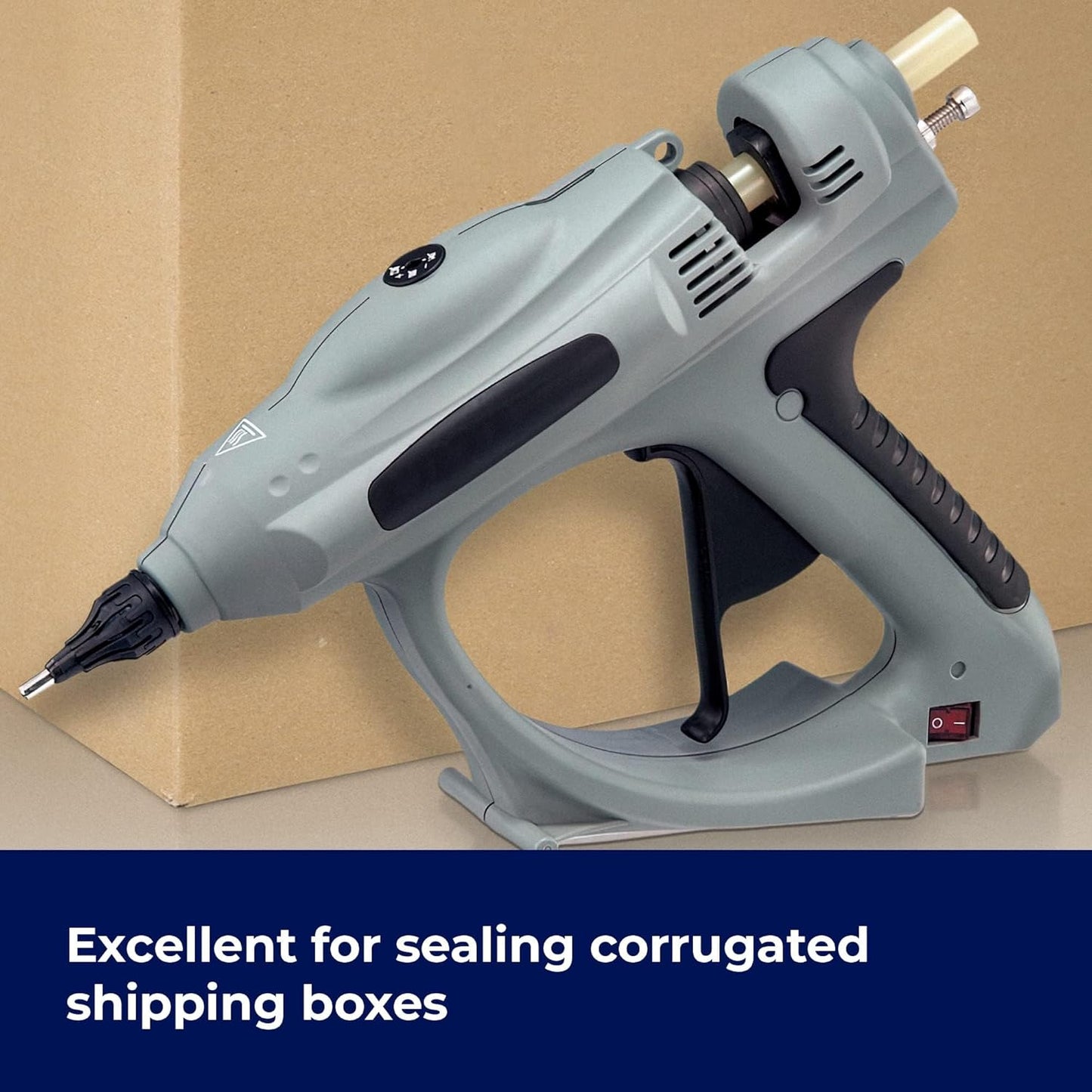 ASA Full Size Hot Glue Sticks for Glue Gun - 7/16" x 10" | High-Strength Hot Gun Sticks Adhesive for Corrugated Materials | Industrial Grade for Packaging & Woodworking | Pack of 189