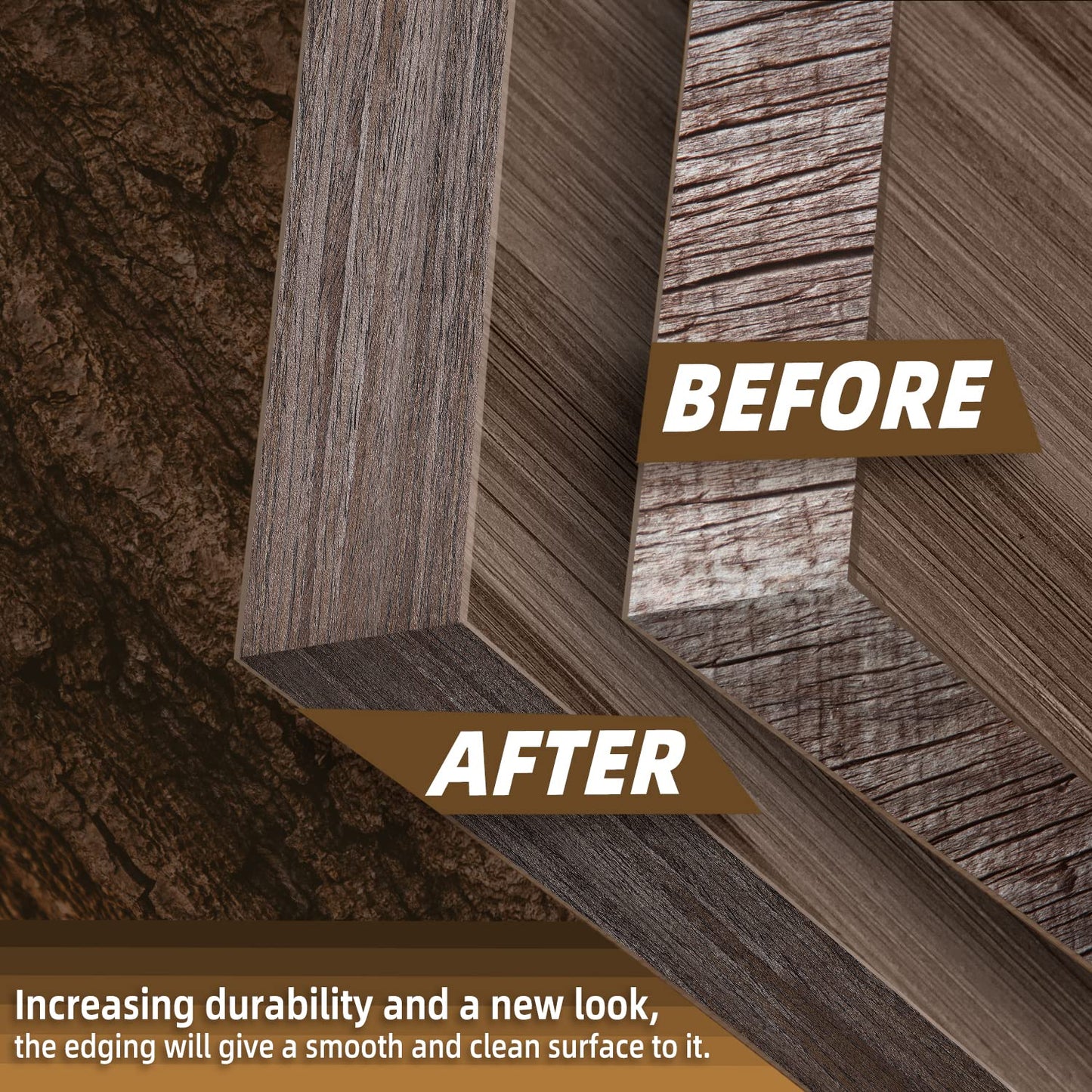 GSCIT Club Walnut Edge Banding, 2 inch x 500ft roll of Veneer Edge Banding Pre-glued Flexible, Wood Tape Banding for Cabinet Repair Furniture