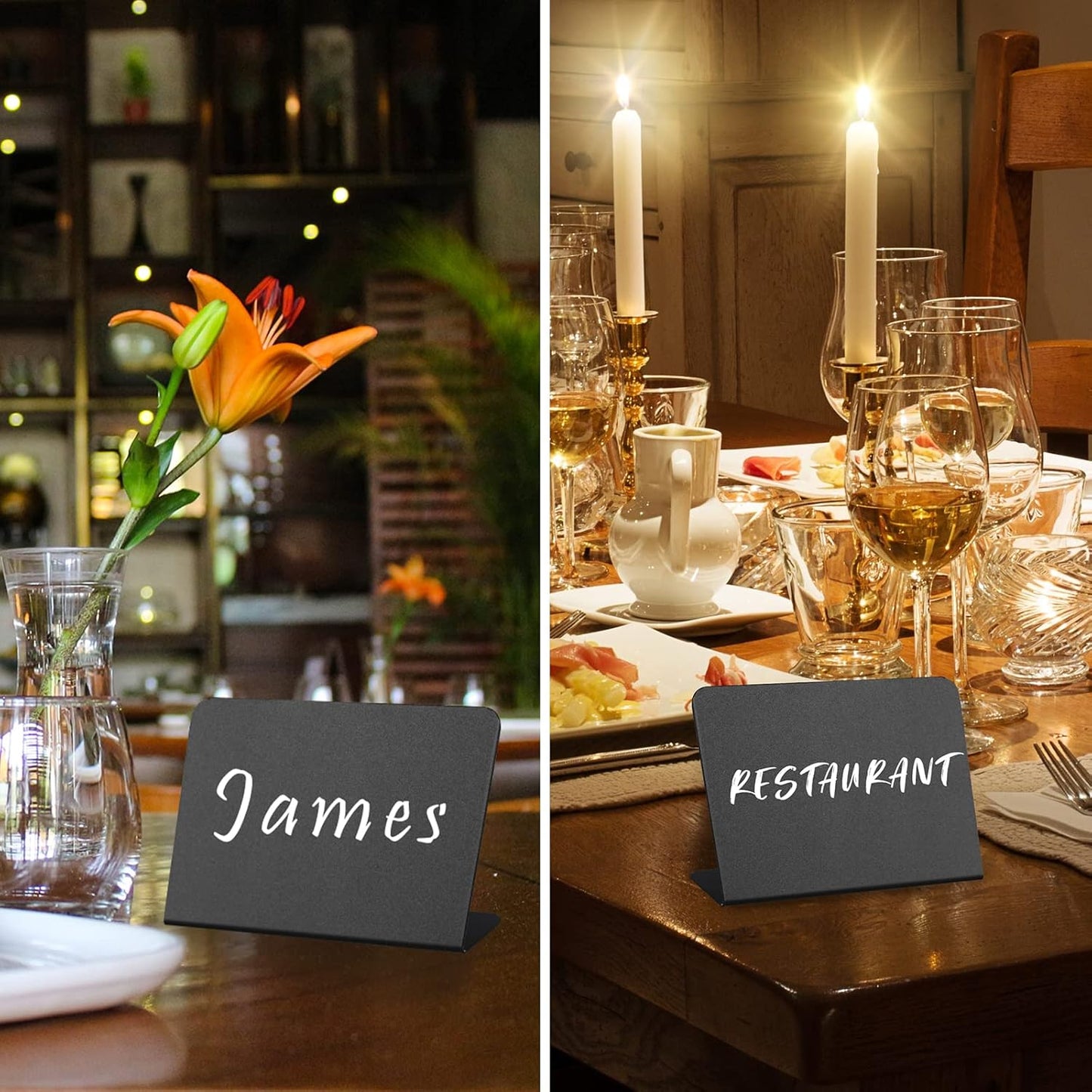 12 Pack Mini Chalkboard Signs - 4"x3" for Food, Party, Buffet, Wedding & Bakery