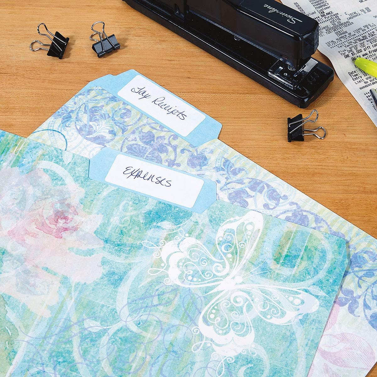 Current Floral Fun File Folders Value Pack - Bulk Set of 24, 6 Pretty Decorative Designs, 1/3 Cut Tabs, Heavy-Duty Paper Stock, Office Supplies for Home & Work, 9-½” x 11-¾” Letter Size