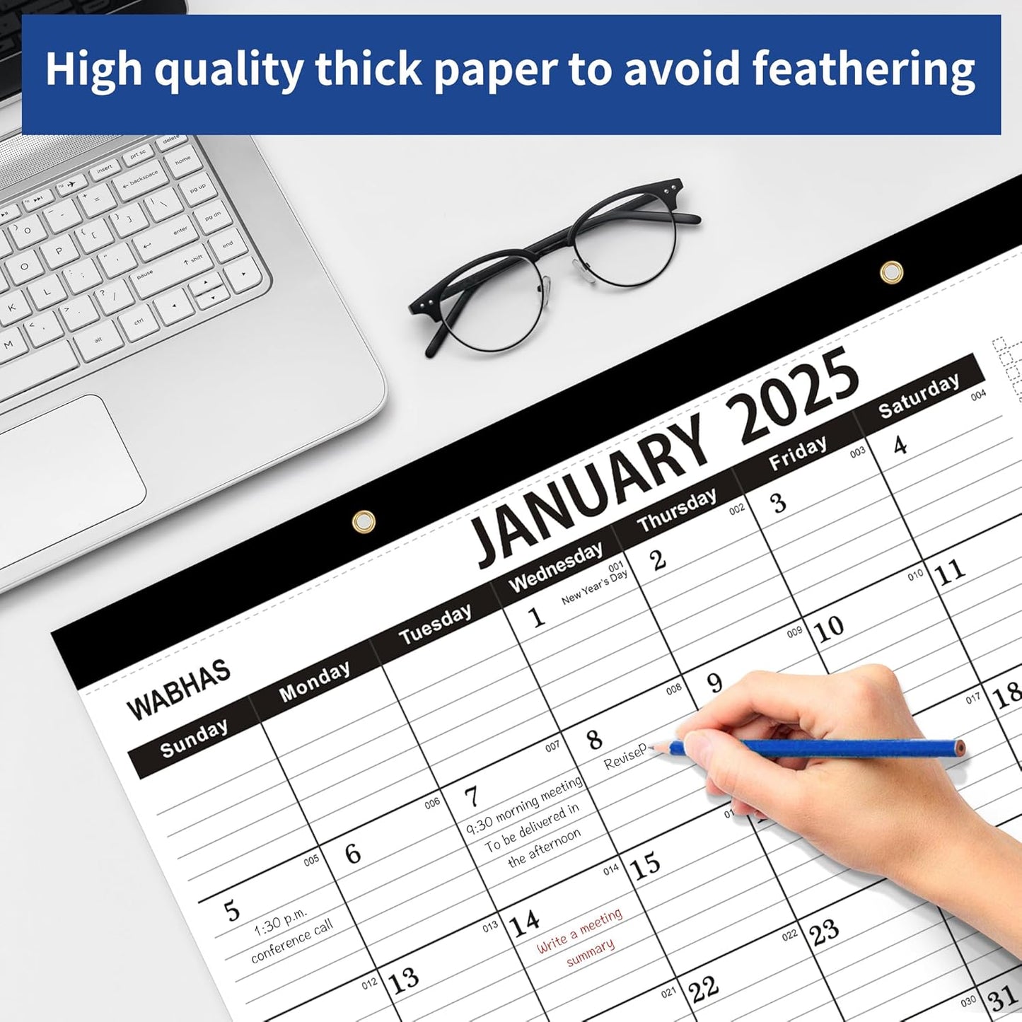 Desk Calendar 2025-2025 Calendar -18 Months-January 2025-June 2026,Desk Calendar 2025 with to-do List,Thick Paper,2025 Desk Calendar 17" x 12" For Planning Use for Home or Office.