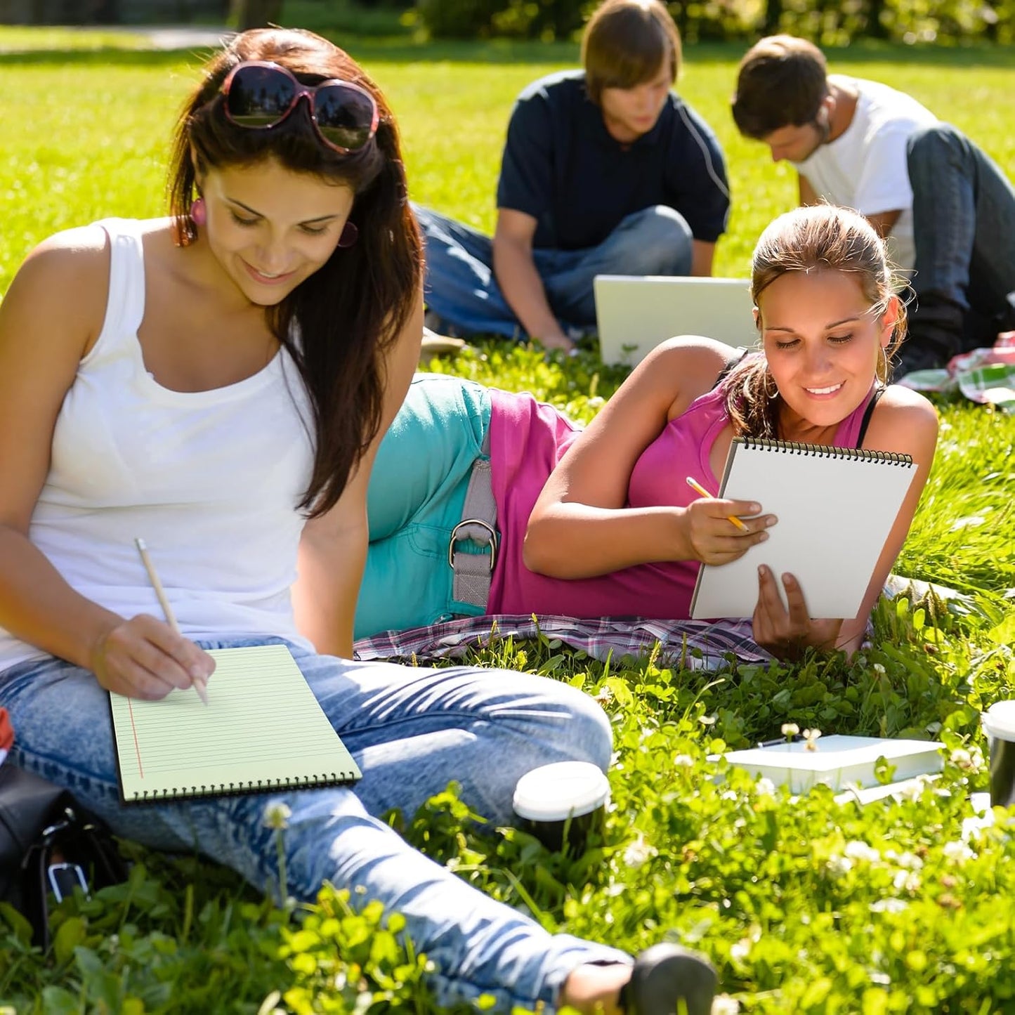 6 Pcs Legal Pad Top Spiral Bound Notebook 70 Sheets Wirebound Notepad Double Sided Ruled Memo Steno Pad with Stiff Back Cover for Business(8.5 x 11 Inches,No Holes,Neutral Color)