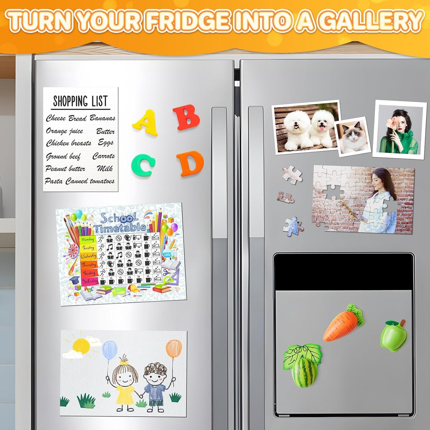 FINDMAG Magnetic Sheets (8” x 10”), Pack of 12, Flexible Magnet for Hanging Pictures, Photos, Paper Magnet for Dies, Adhesive Magnetic Sheets for Fridge, Locker, Cabinet Doors.