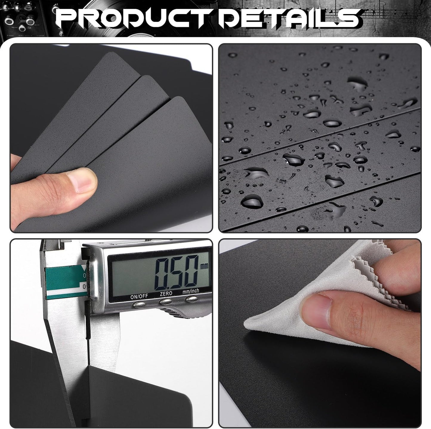 Facmogu 20PCS Vinyl Record Dividers, 12 Inches LP Album Dividers, Plastic 33 RPM Record Divider, 1 Inch Large Tab DIY LP Album Separators, Blank Separators Card for Records Album Storage - Black