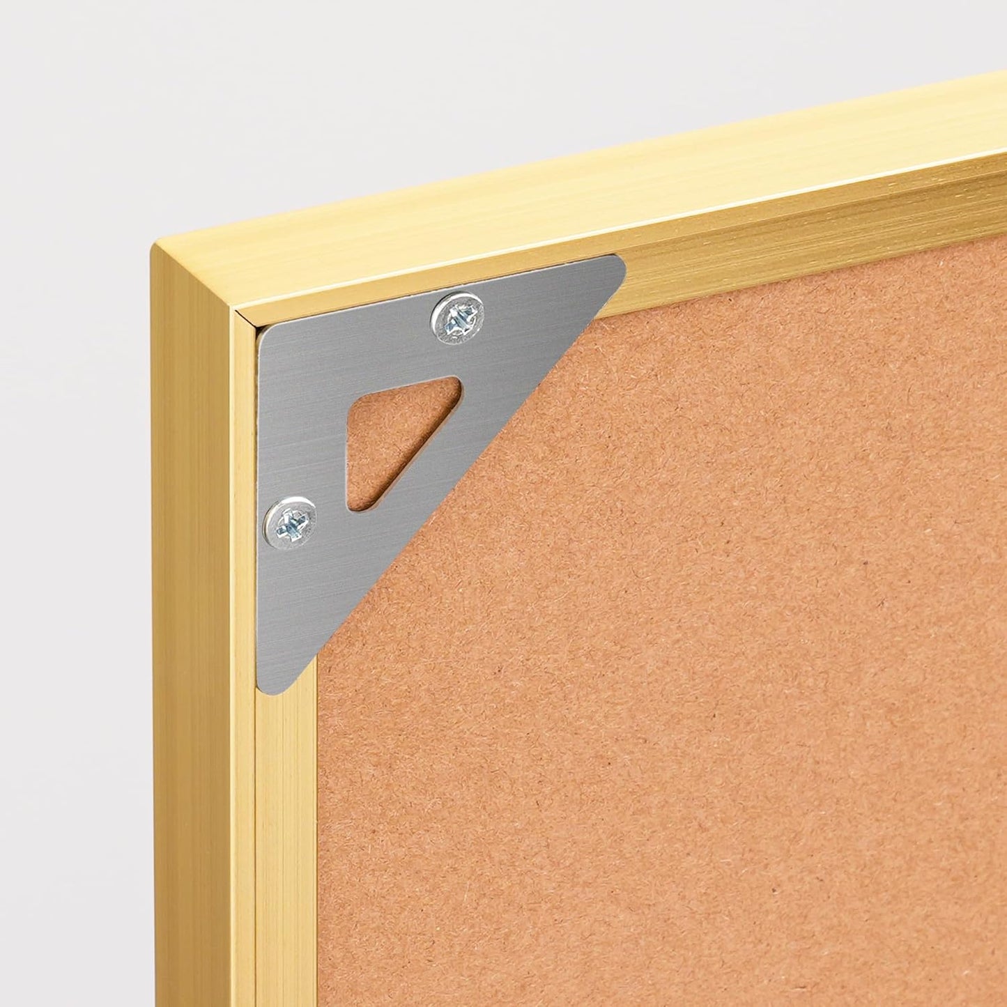 Bulletin Board 30 x 20 inches, Black Pin Board, Golden Aluminum Framed Fabric Cork Board with 10 Push Pins