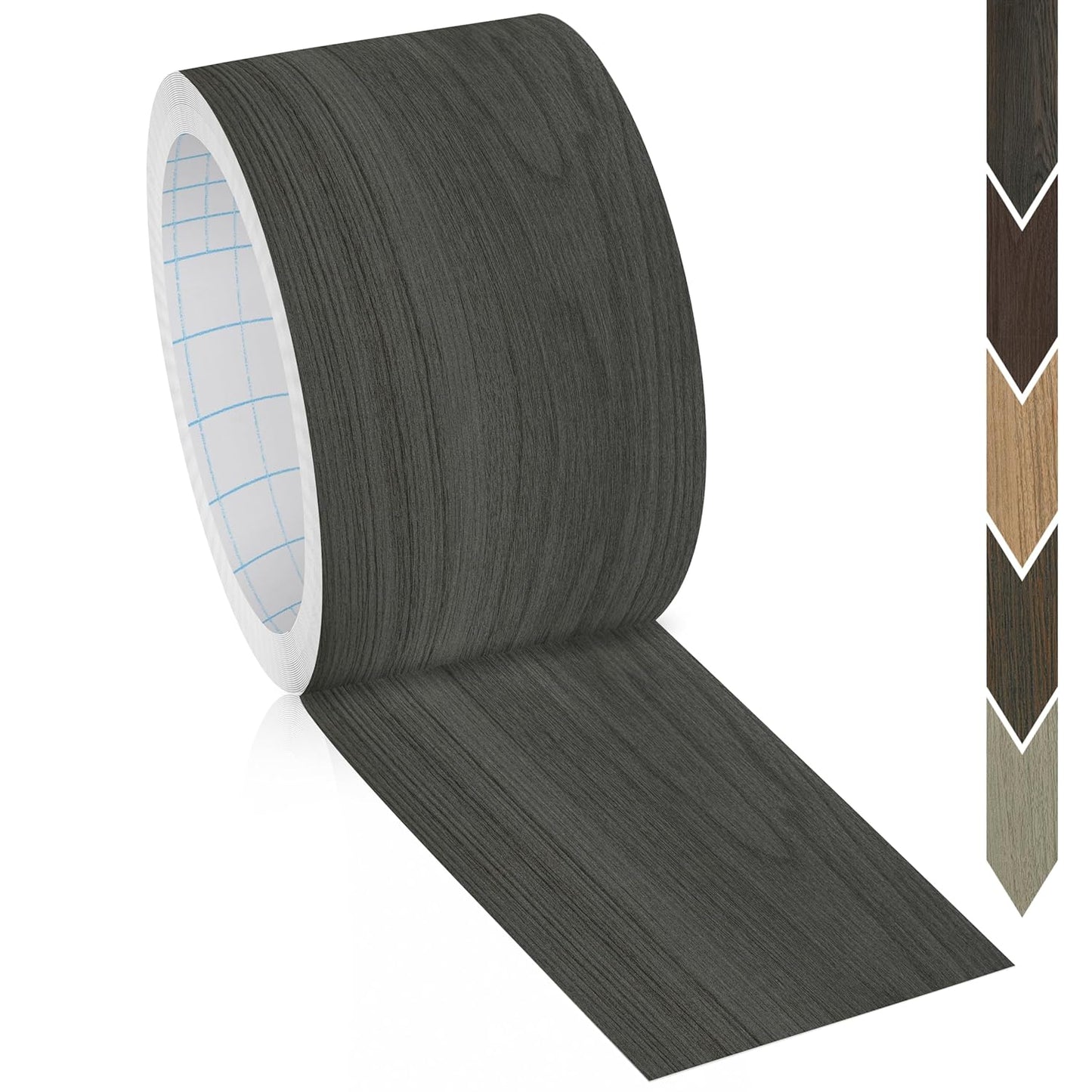 GSCIT Club Dark Walnut Wallpaper, 2.4 inch X 15ft Self Adhesive Wood Grain Repair Tape Dark Walnut Repair Patch for Tables, Chairs, Baseboards, Doors, Windows, Floors, Handicraft DIY.