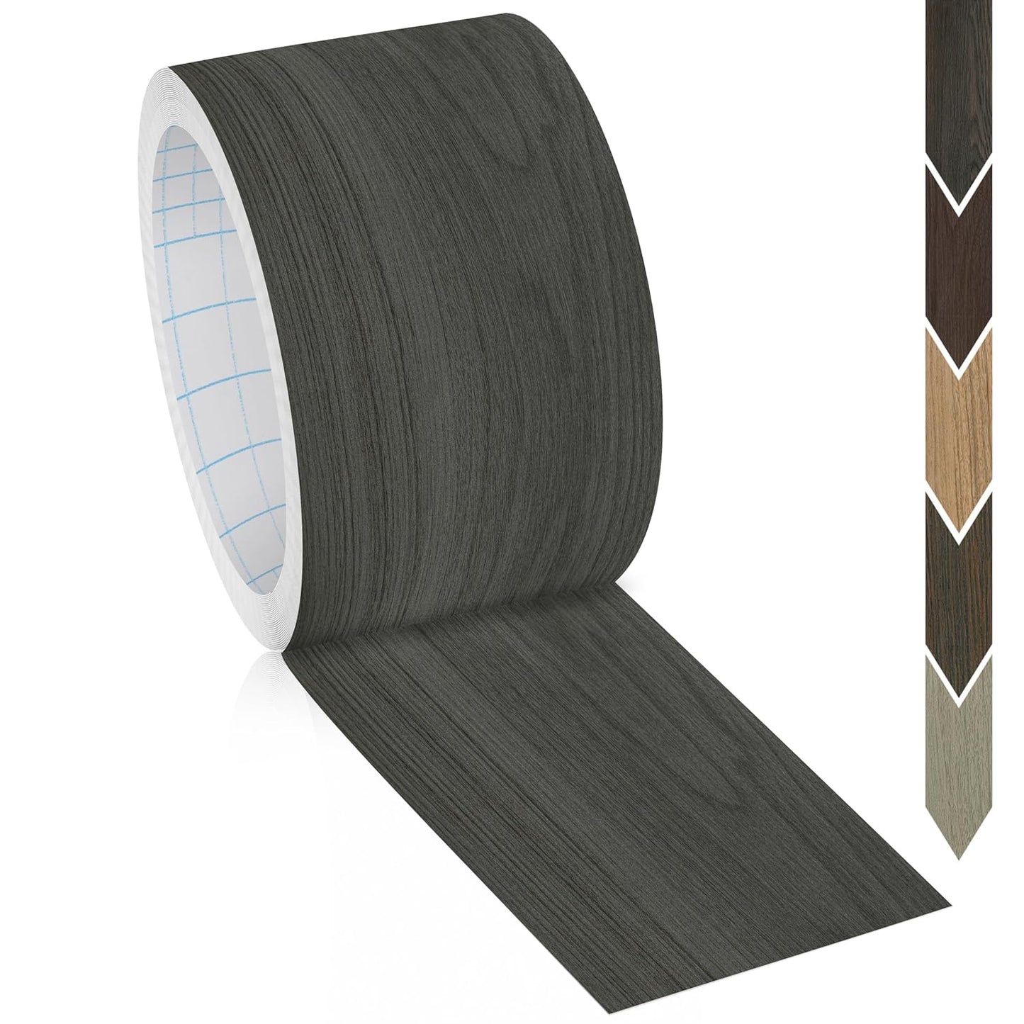 GSCIT Club Wood Grain Repair Tape, 2.4 inch X 100ft Self Adhesive Dark Walnut Grain Repair Patch for Tables, Chairs, Baseboards, Doors, Windows, Floors, Handicraft DIY.