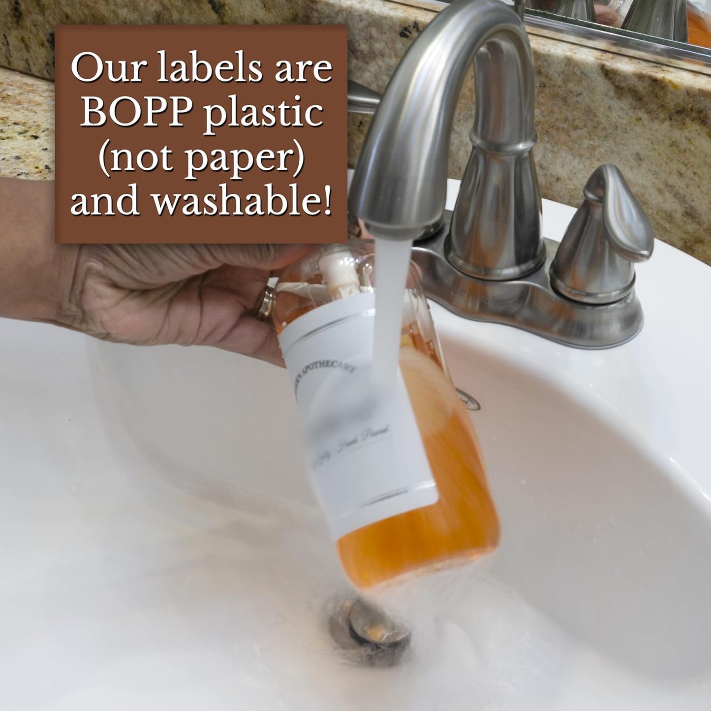 Artanis HomeRefillable Clear PET Plastic 16 oz Hand Sanitizer Bottle with High Output Black Plastic Pump Dispenser - Chrome Accent Waterproof Labeled Bottle