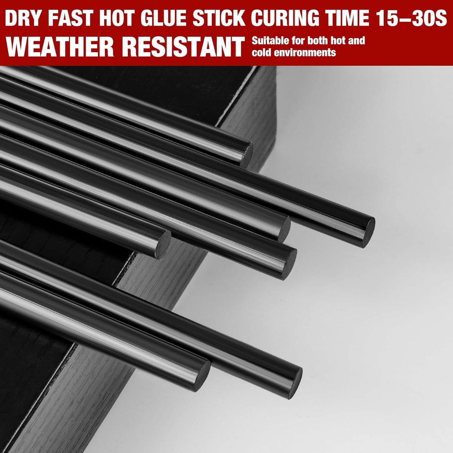 Arrow Mini Hot Glue Sticks, 200 Pack Black Glue Gun Sticks, 4" and 5/16'' Diameter High Viscosity All-Purpose Gun Stick for DIY Art, Craft General Repairs, Festival Home Decoration