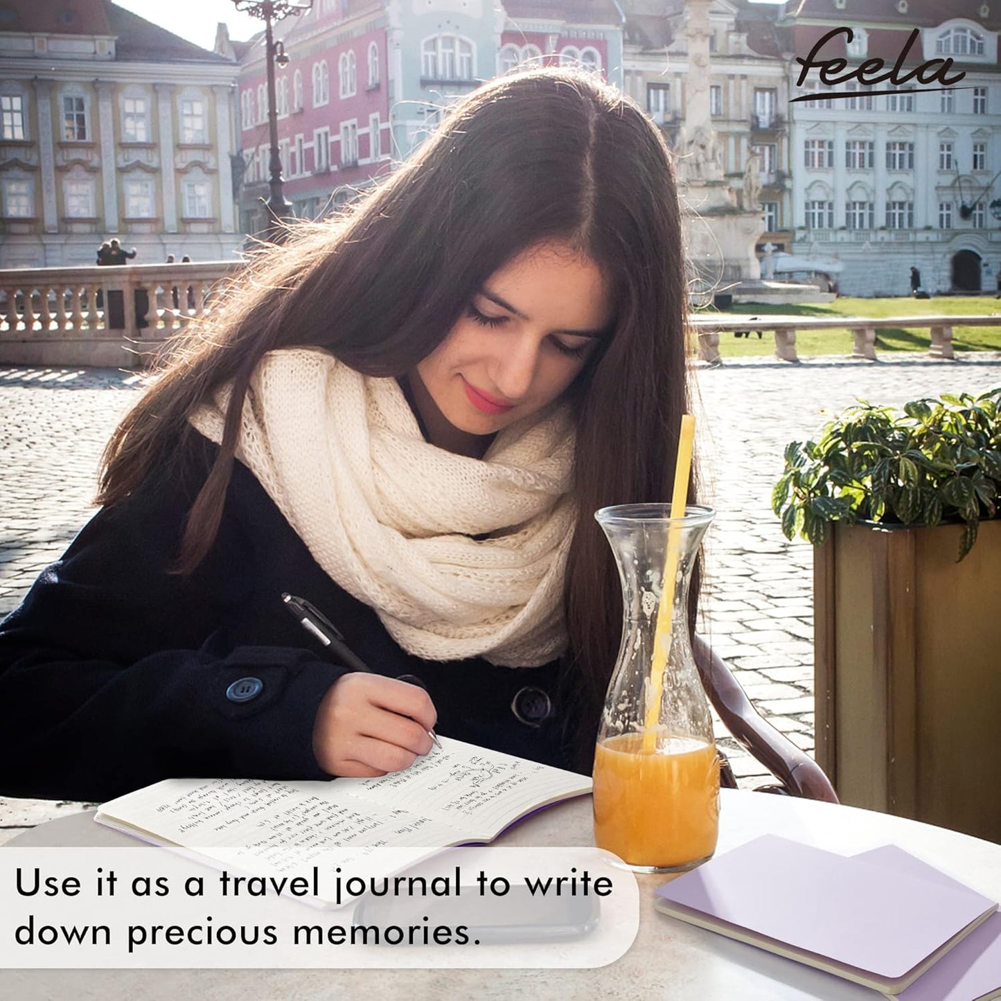 feela 8 Pack Soft Cover Journal Bulk, Notebooks College Ruled for Work, Lined Travel Journal for Women Men, Note Taking Notebook School Supplies Business Writing, 8.2” x 5.5”, A5, Light Purple