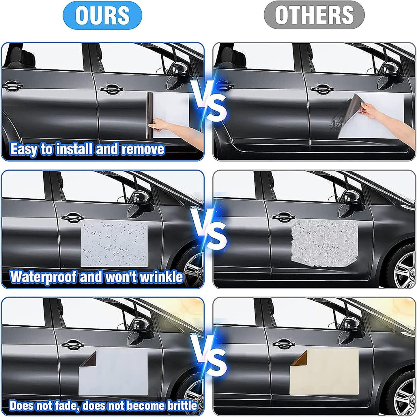 Car Magnetic Sheet, Large Blank White Magnet Sign Roll for Vehicle Doors, 11.5" x 17.5", 30 Mil Thick - Ideal for Custom Personalization Décor, Temporary Ads, Instructional & Warning Signs (4)