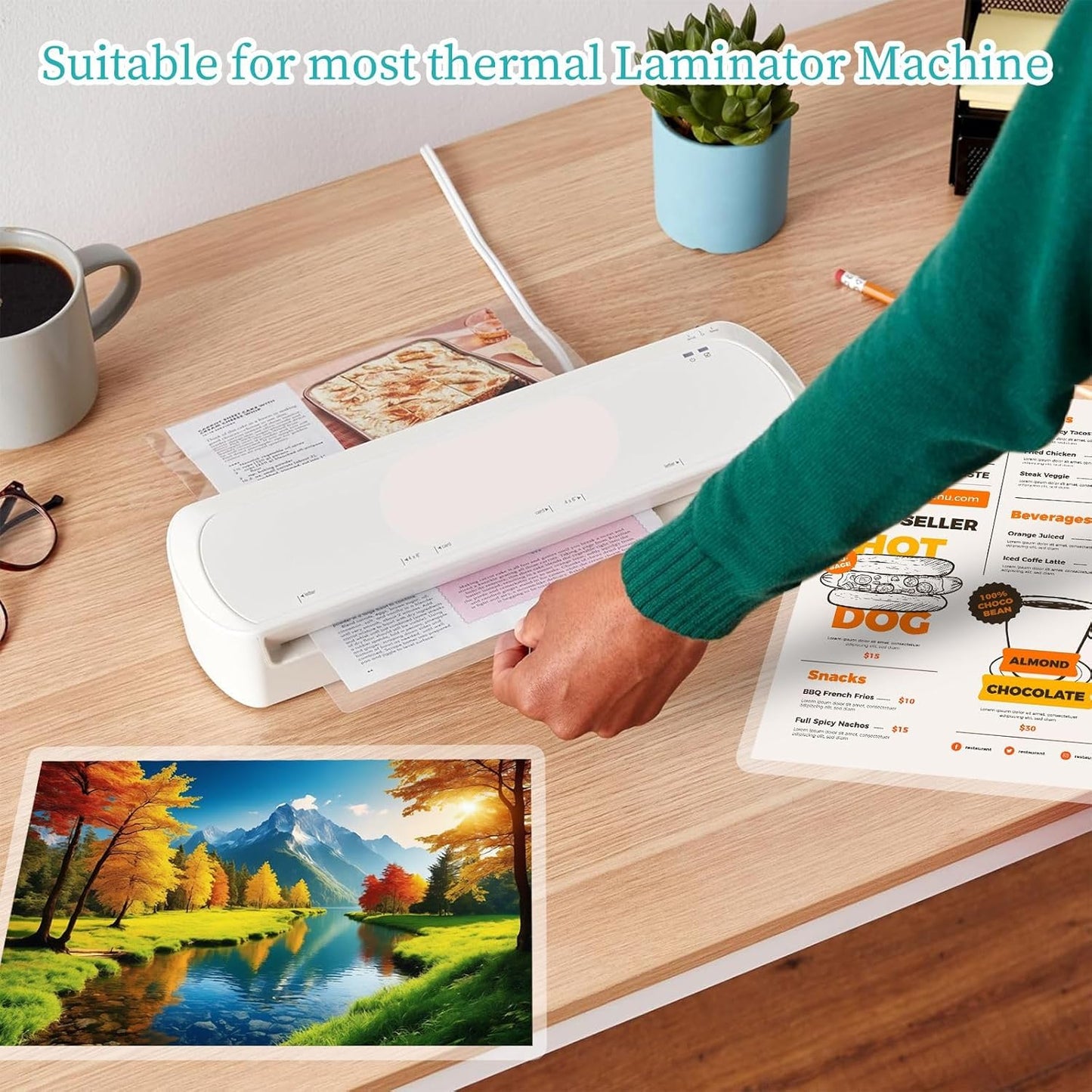 3 Mil Laminating Sheet 500 Pack, Clear 9 x 11.5 Inch Thermal Laminating Pouches for Thermal Laminator, Holds 8.5 x 11 Inch Letter Size Lamination Sheets, Water-Proof Laminating Paper