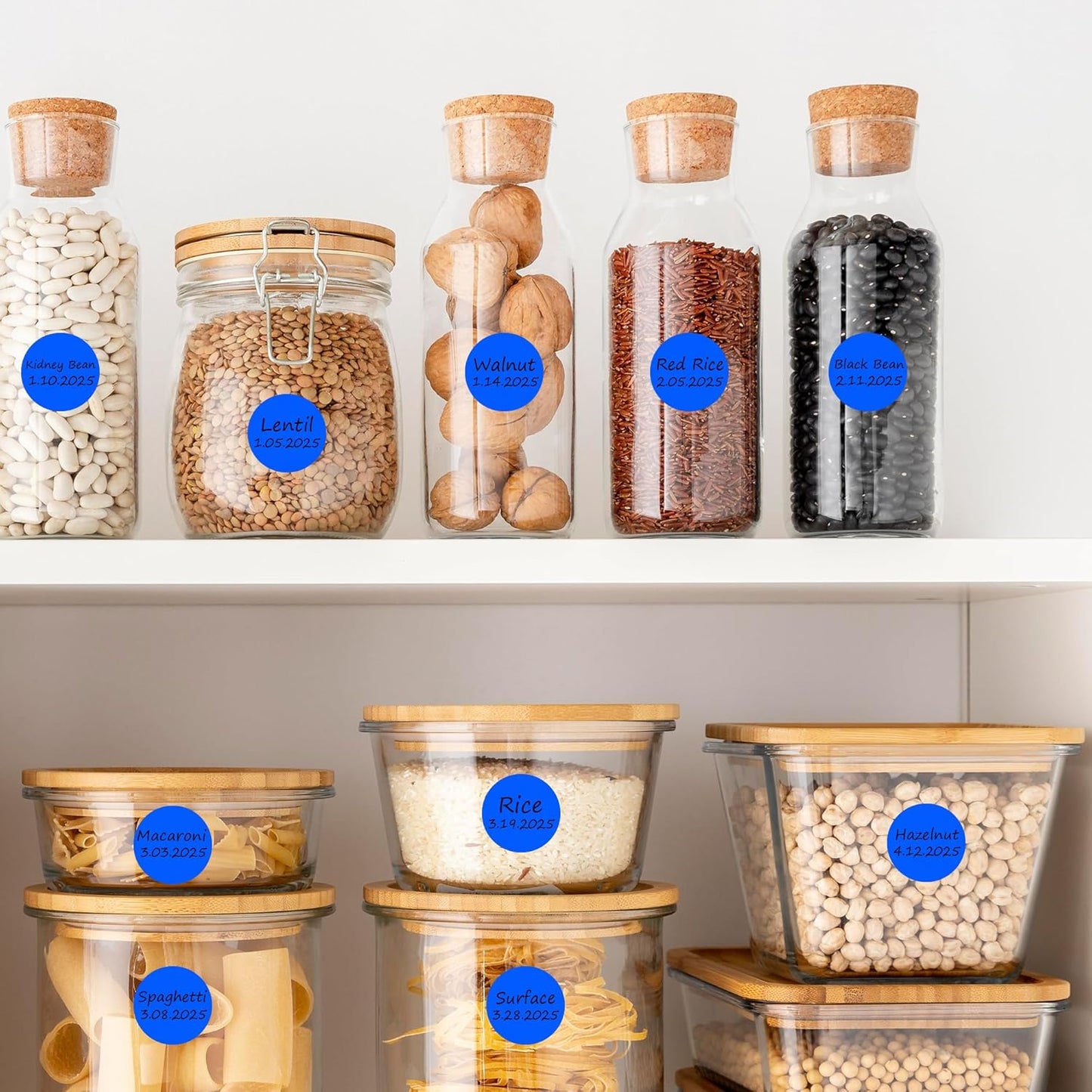 Blue 1 Inch Round Color Coding Labels with 4000 Dots, 4 Rolls - Bright Color Dot Stickers for File Folders, Inventory System - Highly Visible