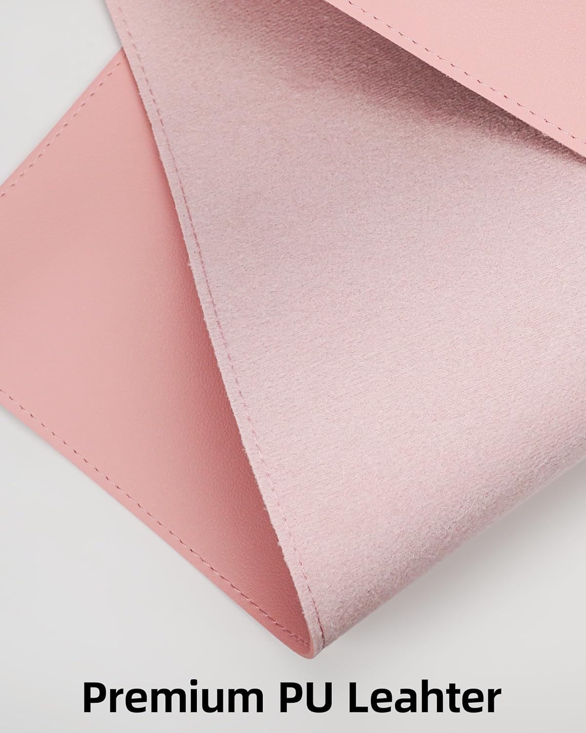 Desk Pad Mat - Leather Desk Pad Protector for Office and Home - Desk Organization and Accessories - Ideal for Large Mouse Pad and Desk Mats on Top of Desks(Pink,35.4" x 17")