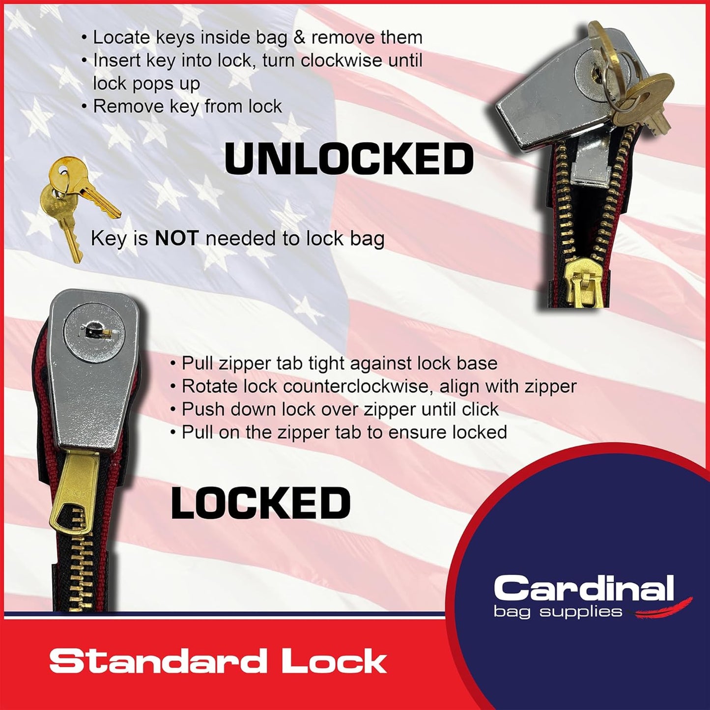 Fire Resistant Security Money Bag with Lock, Water Repellent, Safe Storage, Protects Important Valuables, 15 x 11 Inch (Red)