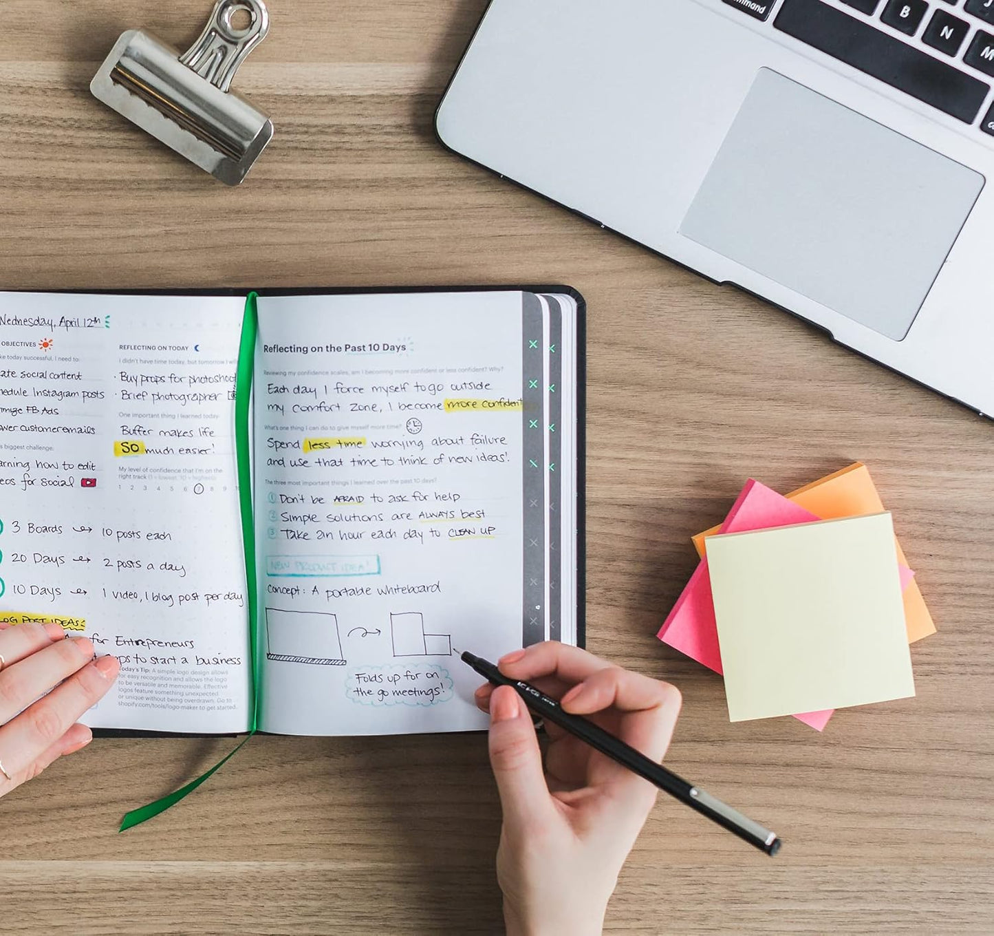 24 Pack Sticky Notes - 3 x 3 Inch Large Memo Pads with 2X Sticking Power,12 Bright Colors Sticky Pads,100 Sheets/Pad - 2400 PCS Super Sticky & Repositionable for Office,Notebook,School,and Daily Use