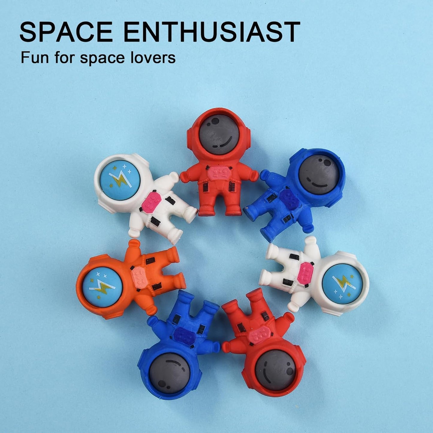 20Pcs Outer Space Themed Erasers for Kids Bulk, Kawaii Cute Spaceman Eraser for School Classroom Supplies Party Favors