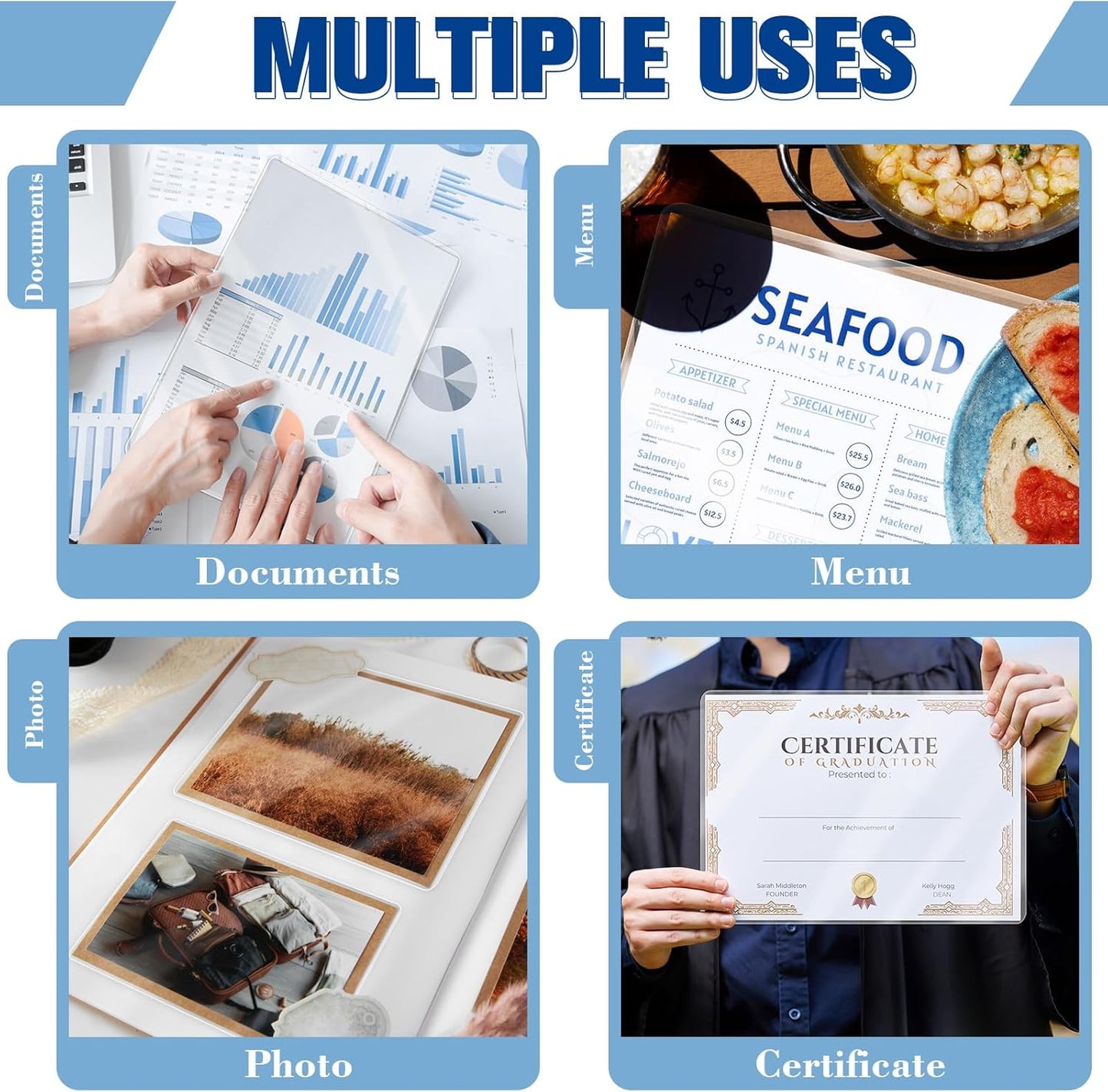 50 Pack 9x11.5inch 10mil Letter Size Laminating Sheets Thermal Laminating Pouches Laminator Sheets File Card Laminator Pouches 8.5x11inch for Work Permits Cards File Photos (50, 9"x11.5"-10mi)