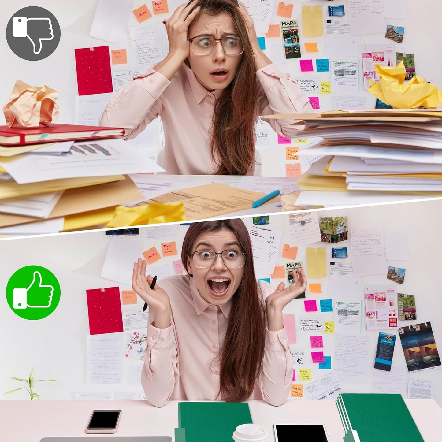 100 Packs Colored File Folders,Green File Folders,Two Tone Color File Folder 8.5 x 11 Inch,1/3 Cut Tabs Letter Size,Manila File Folders for Office,School and Home,Organization