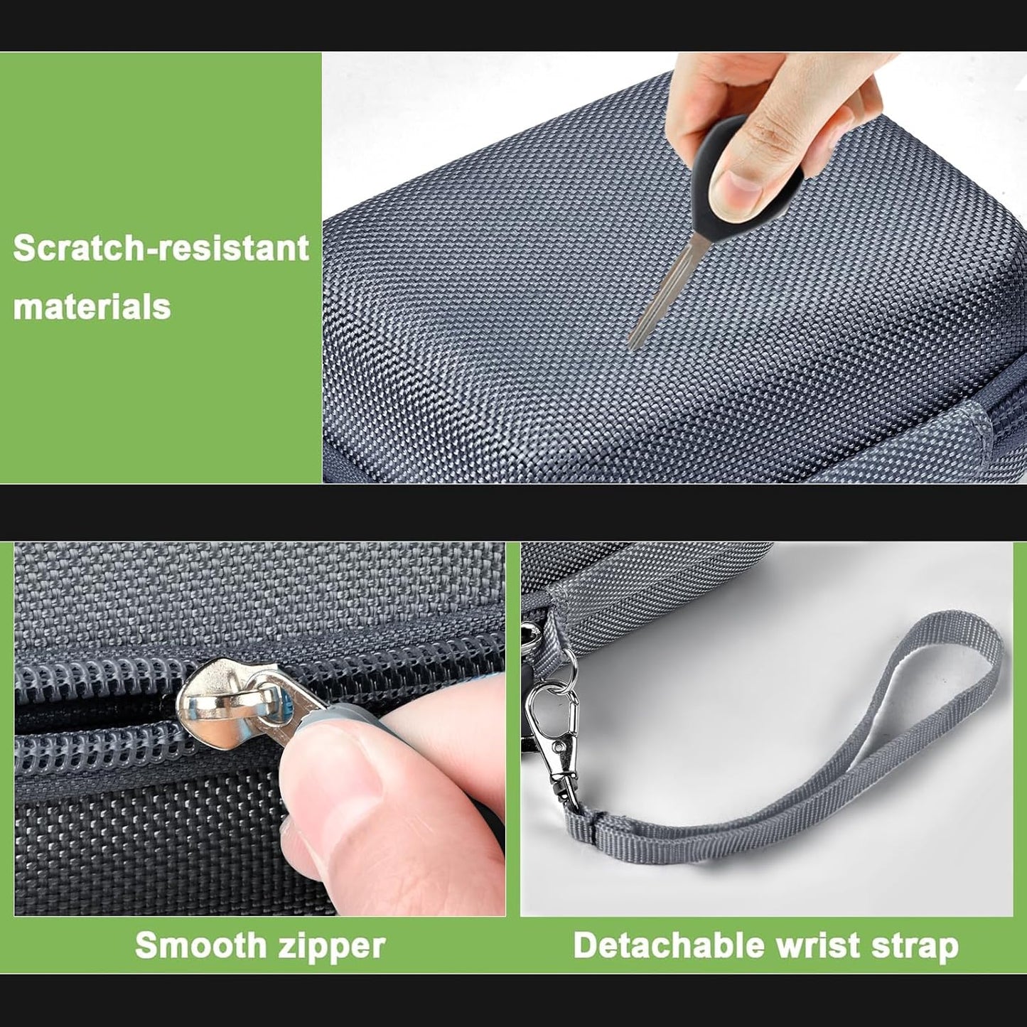 Digital Camera Case Compatible with VAHOIALD FHD 1080P/ for CAMKORY Digital Point and Shoot/for KODAK PIXPRO FZ45-BK 16MP Vlogging/for IWEUKJLO/for Nsoela, Holder for SD Card More- Grey (Box Only)