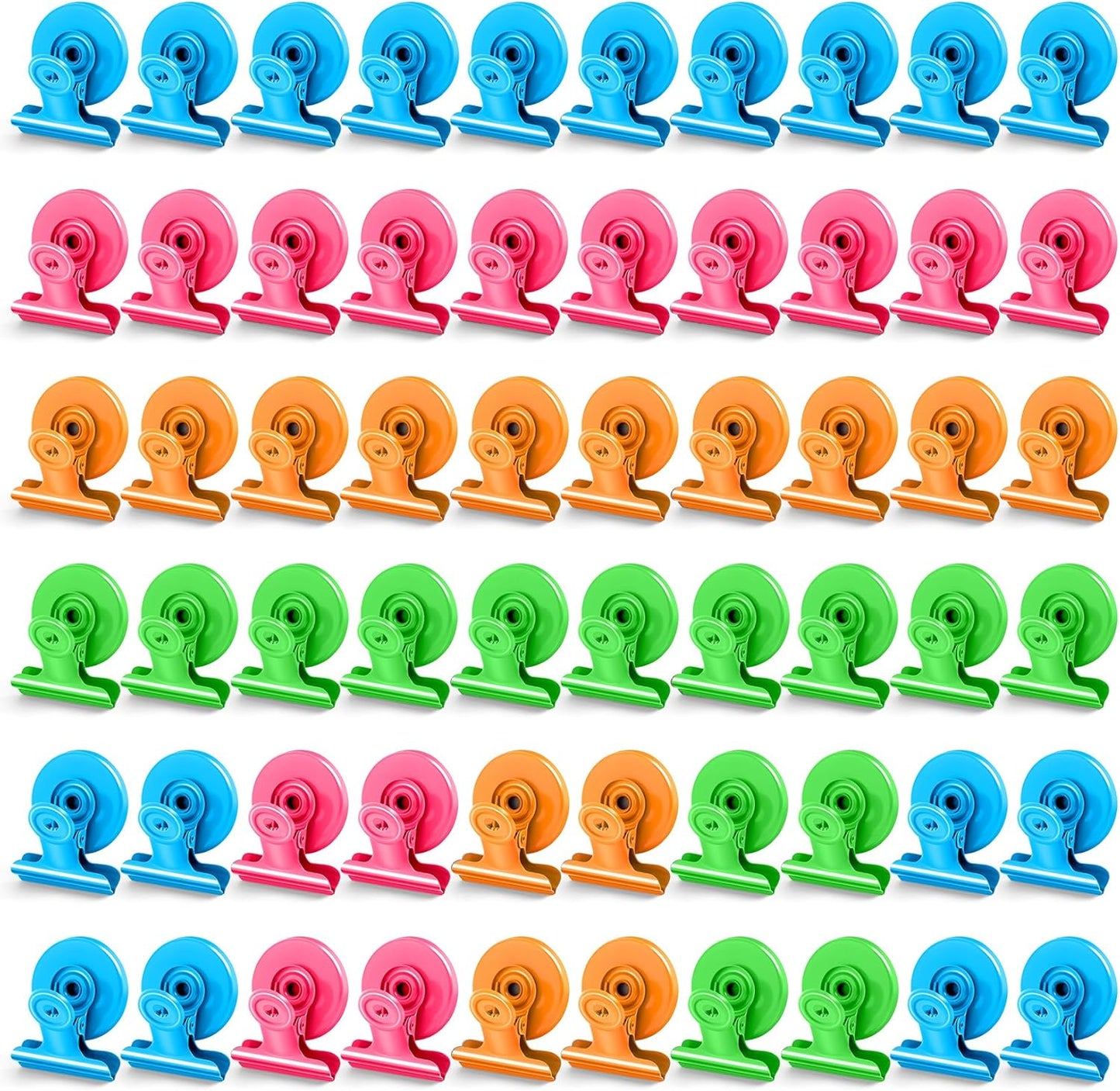 60 Pack Refrigerator Magnets with Clips, Fridge Magnets Whiteboard Magnet Clips, Teacher Classroom Must Haves,Manget Heavy Duty, Best for Photo Displays,Whiteboard,Refrigerator,Locker,Plant
