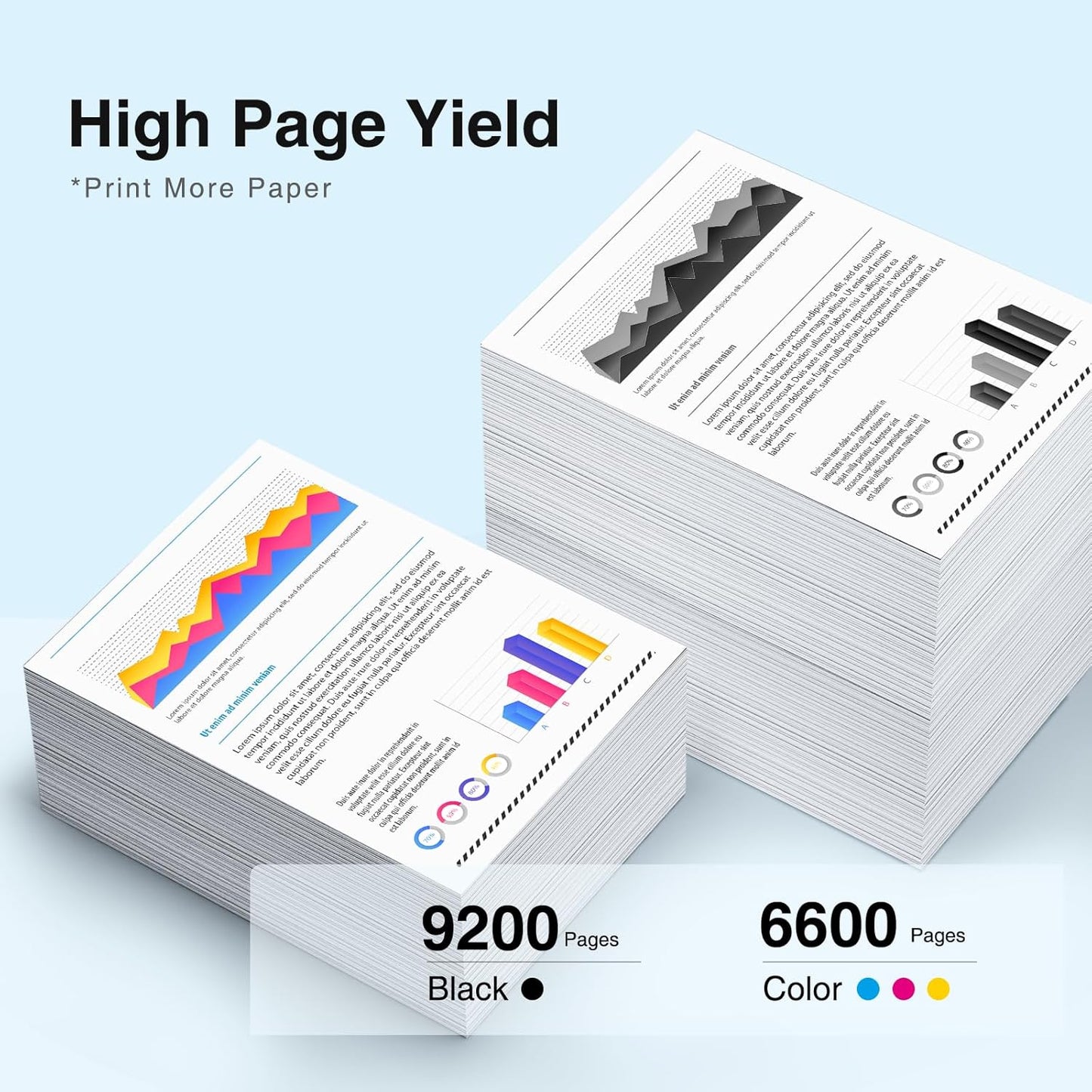 970XL 971XL Ink Cartridges High Yield Replacement for HP 970XL 971XL 970 971 Compatible with Officejet Pro X476dw X576dw X451dw X551dw X451dn X476dn Printer,4 Pack (Black, Cyan, Magenta, Yellow)