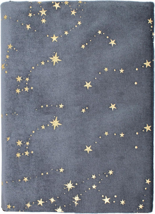 BLBMH Book Covers for Paperbacks Fit for 5.5x8.5 inch Adjustable Book Jacket for Women Book Lovers Gifts Soft Cloth Protector for Bible Novels Notebook Journal - Stars Grey 8.5in