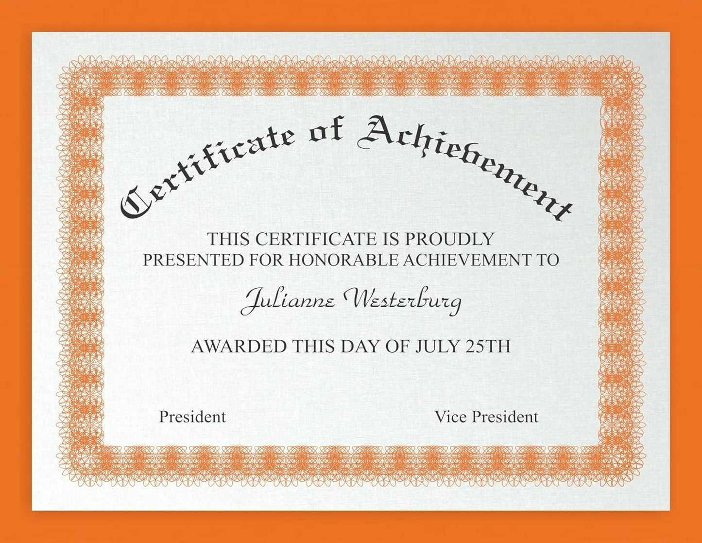 25 Orange Cover/Card Paper Sheets - 12 X 12 Inches Scrapbook Album|Cover Size - 65# (65 lb/Pound) Light Weight Cardstock - Quality Printable Smooth Paper Surface for Bright Colorful Results