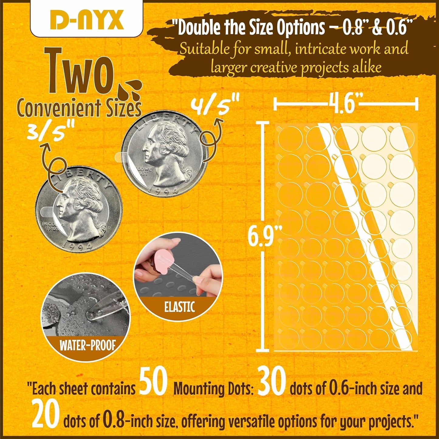 Double Sided Tape Adhesive Dots Stickers 280, 350, 450, 550 or 700 Pack Removable Putty No Trace Clear Sticky Tac Blue Sticky Tack Balloon Tassels Picture Hanging Strips (350 Sticky Dots)