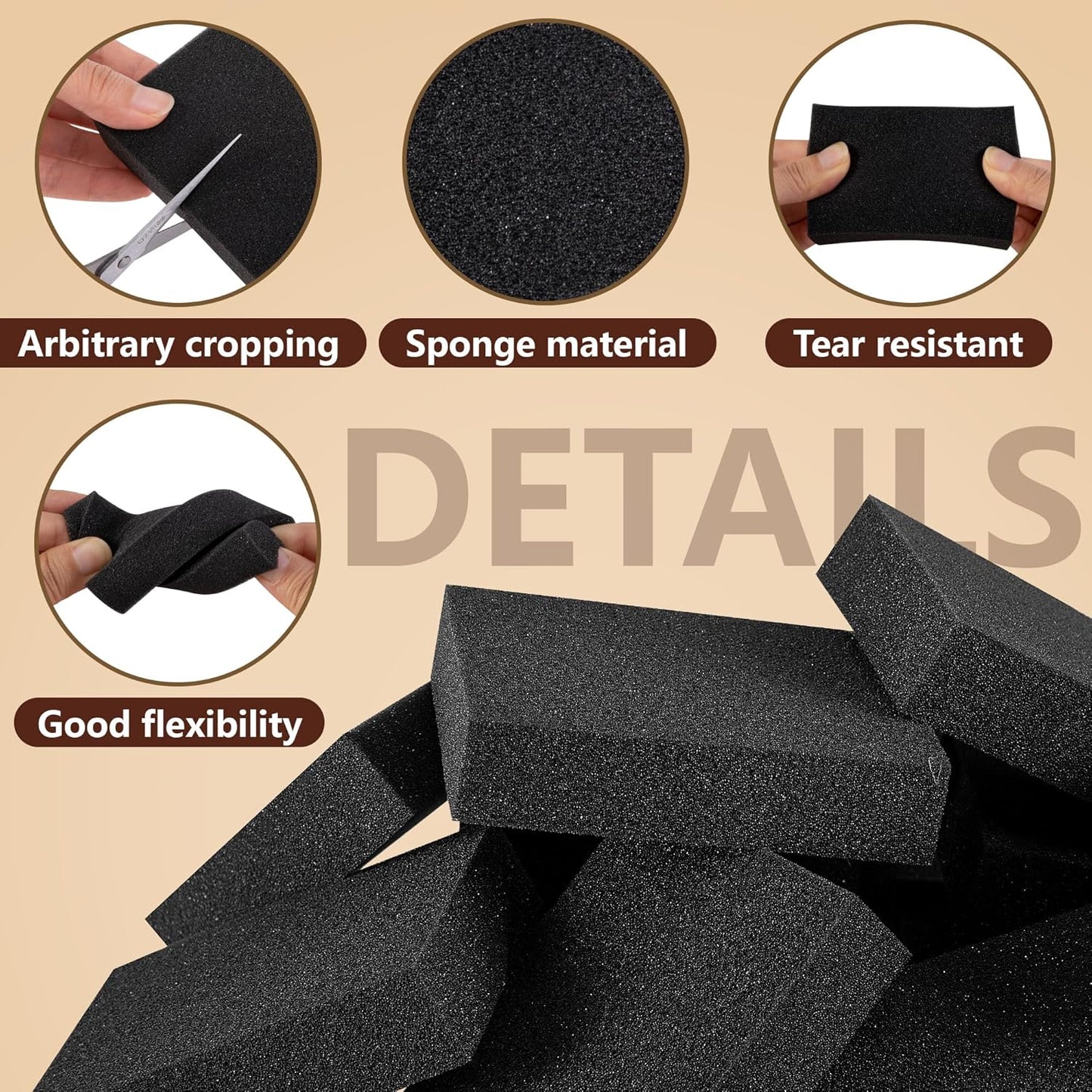 codree 30 Pcs Card Dividers Foam- 40D High Elasticity Sponge Trading Card Dividers- Shock Absorbing Card Sponge Separators Inserts for Storage Boxes Games Sports Cards Protection