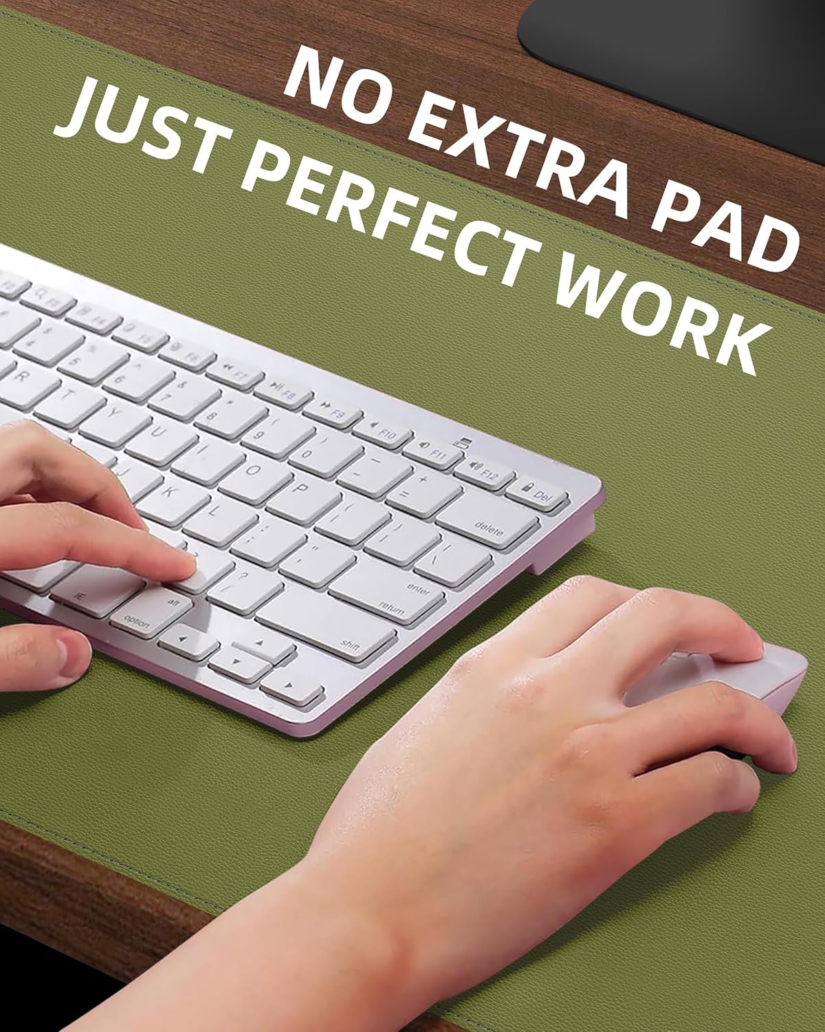 Desk Pad Mat - Leather Desk Pad Protector for Office and Home - Desk Organization and Accessories - Ideal for Large Mouse Pad and Desk Mats on Top of Desks(Green,31.5" x 15.7")