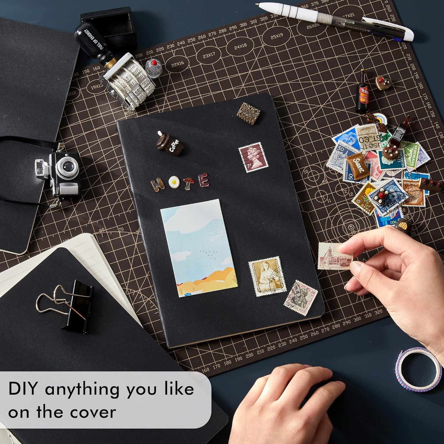 feela 36 Pack Soft Cover Journal Bulk, Lined Blank Travel Journal for Women Men Writing, Notebooks College Ruled for Work, Note Taking Notebook School Business Supplies, 8.2” x 5.5”, A5, Black