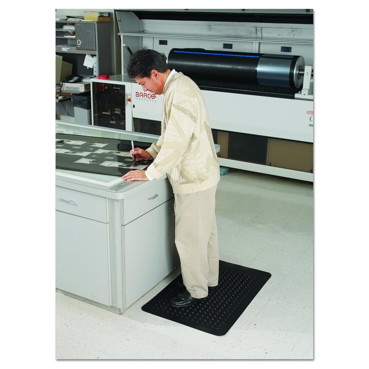 Guardian Flex Step Antifatigue Floor Mat, Rubber, 2'x3', Black