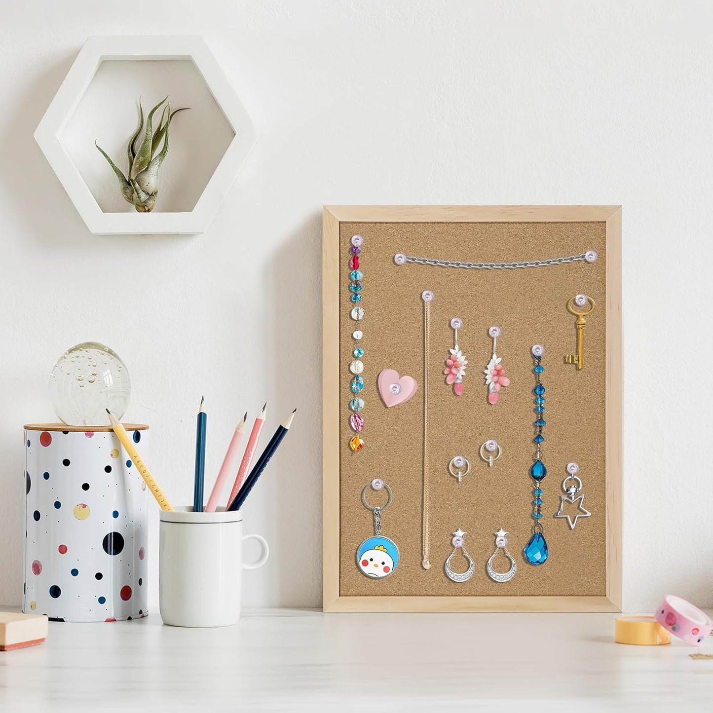 Cork Board Bulletin Board 2 Pack,11X15 Cork Board for Office with Pin Oak Wood Boards,Hanging Corkboards for Office Home School Message Board or Vision Board Decoration