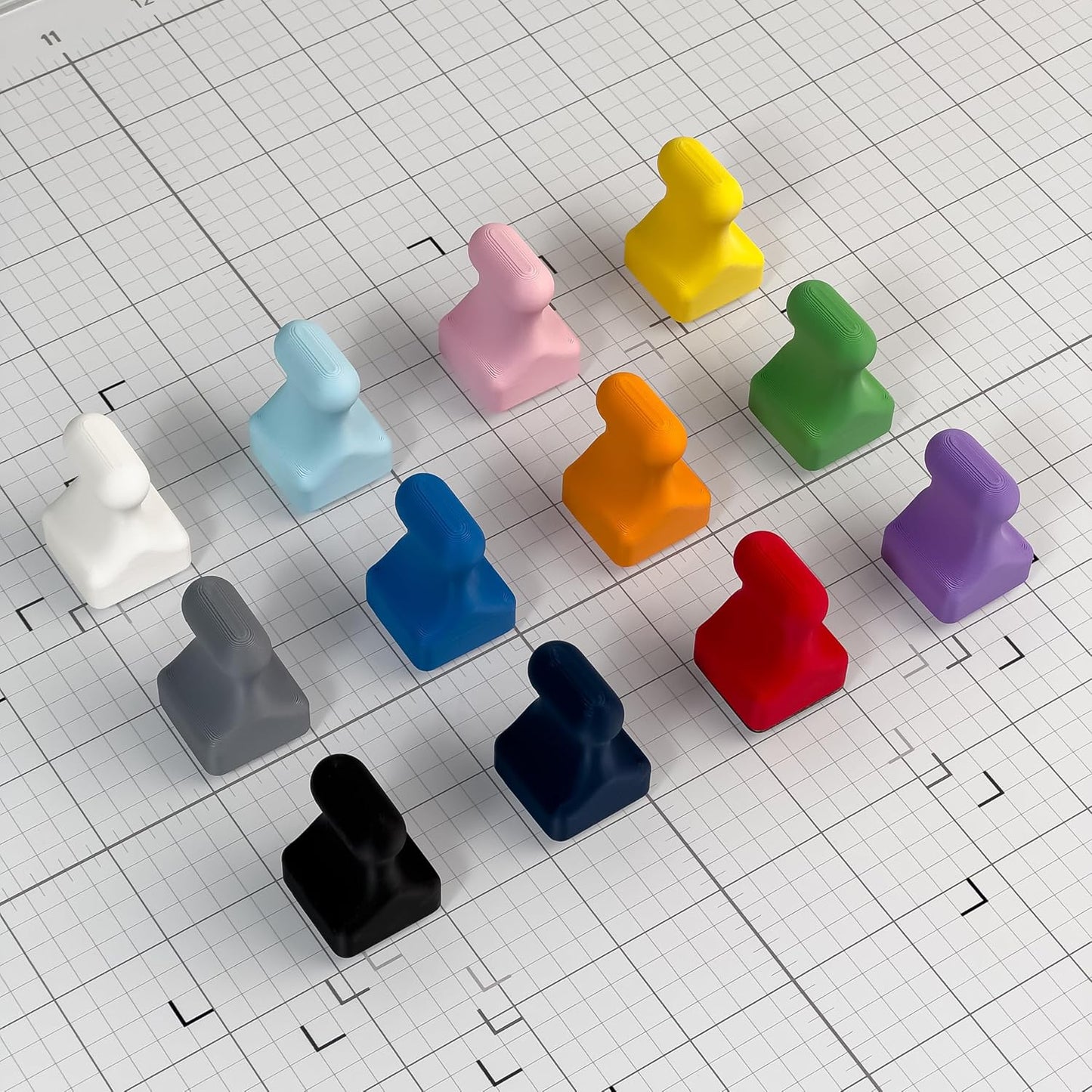 Glassboard Studio MiniPawn Magnet - Strong Neodymium Rare Earth Magnets for Fridge, Whiteboard, Locker & Magnetic Glassboards - Crafting & Office Use - Strong Fridge Magnets (Tangerine Orange, 2)