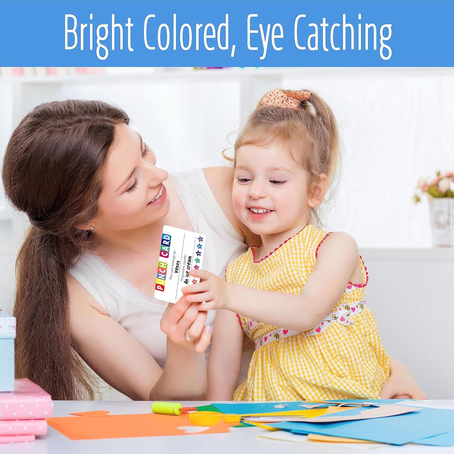 200 PCS Punch Cards, Incentive Card with Handheld Puncher Kit Star Shaped Incentive Loyalty Reward Cards Boost Creativity & Skills Development for Business, Classroom, Students Behavior, 3.5” x 2”