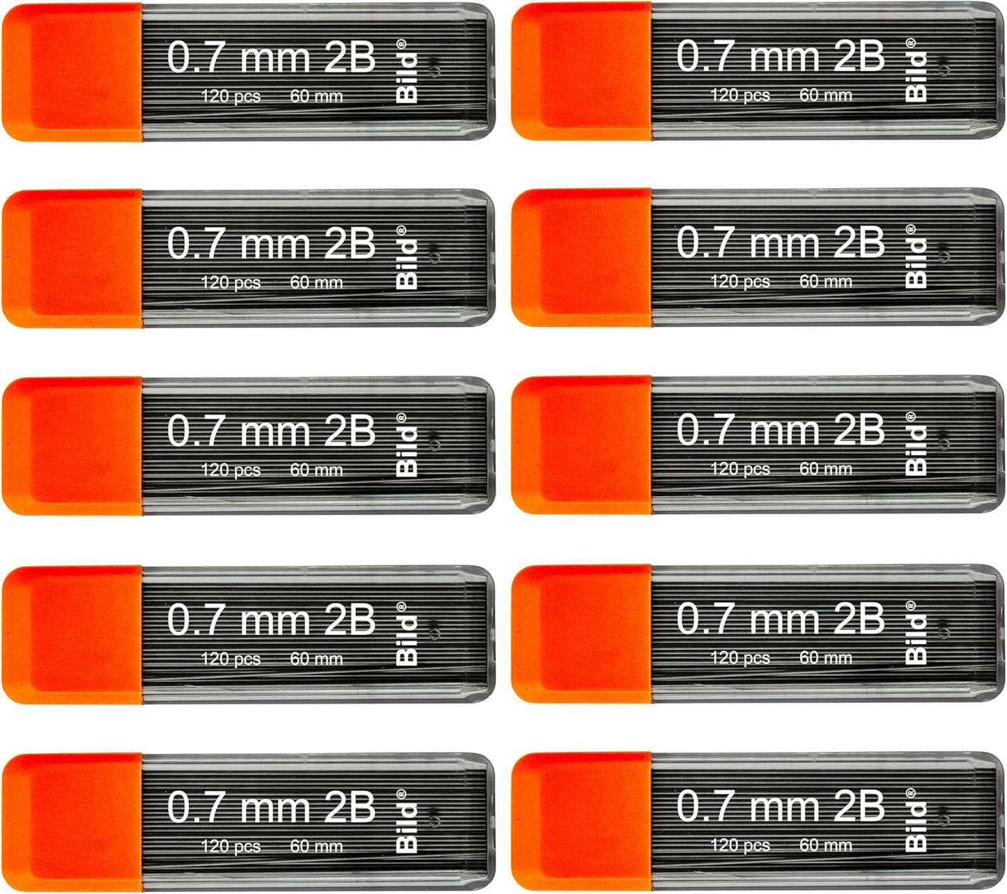 Bild Premium 1200 leads of 0.7 mm 2B Mechanical Pencil Lead Refills (2B Mega, 0.7 mm)